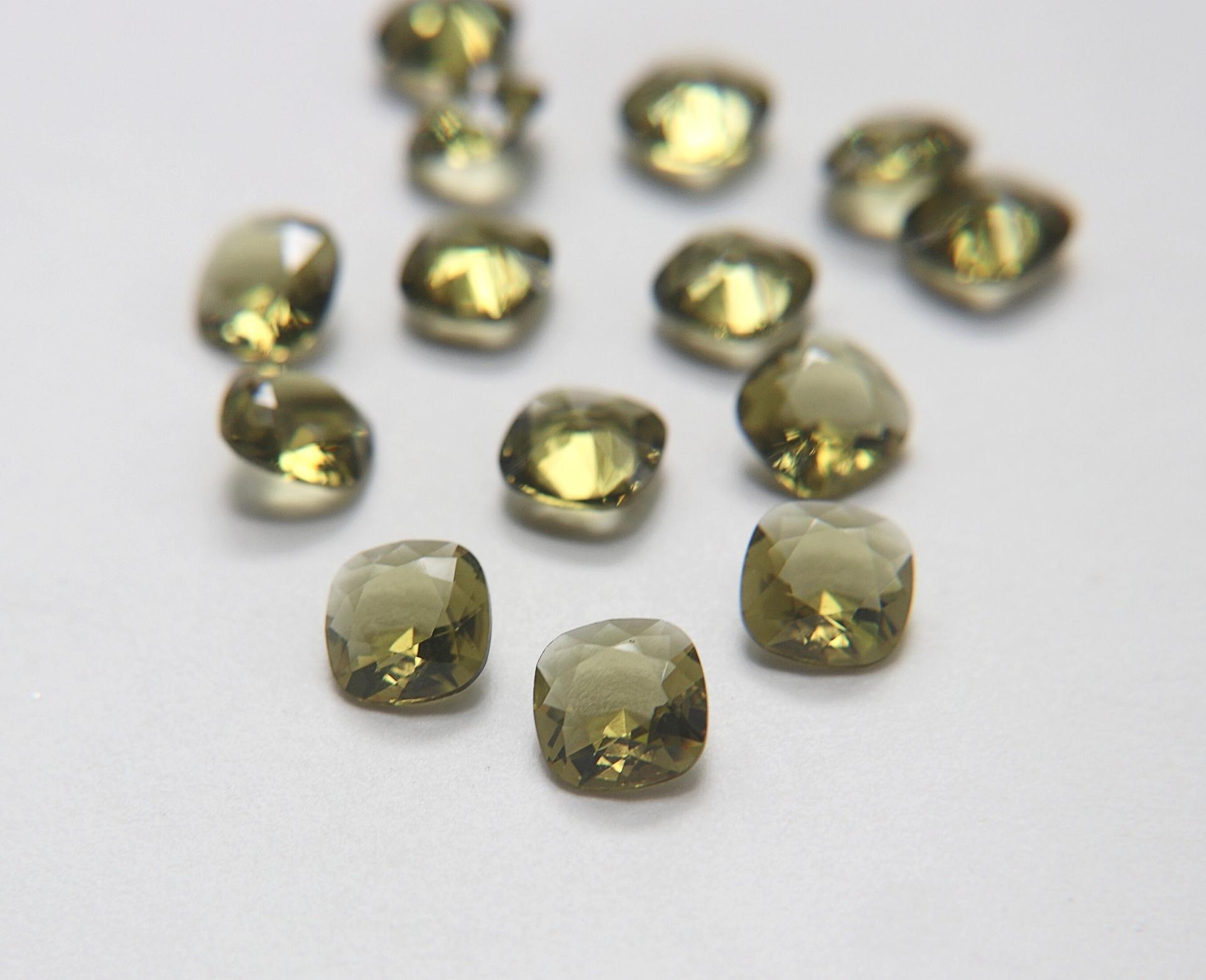 Vintage Swarovski 12 mm Rounded Square 4470 UNFOILED Premier Crystal Rhinestones for rings earrings gemstones