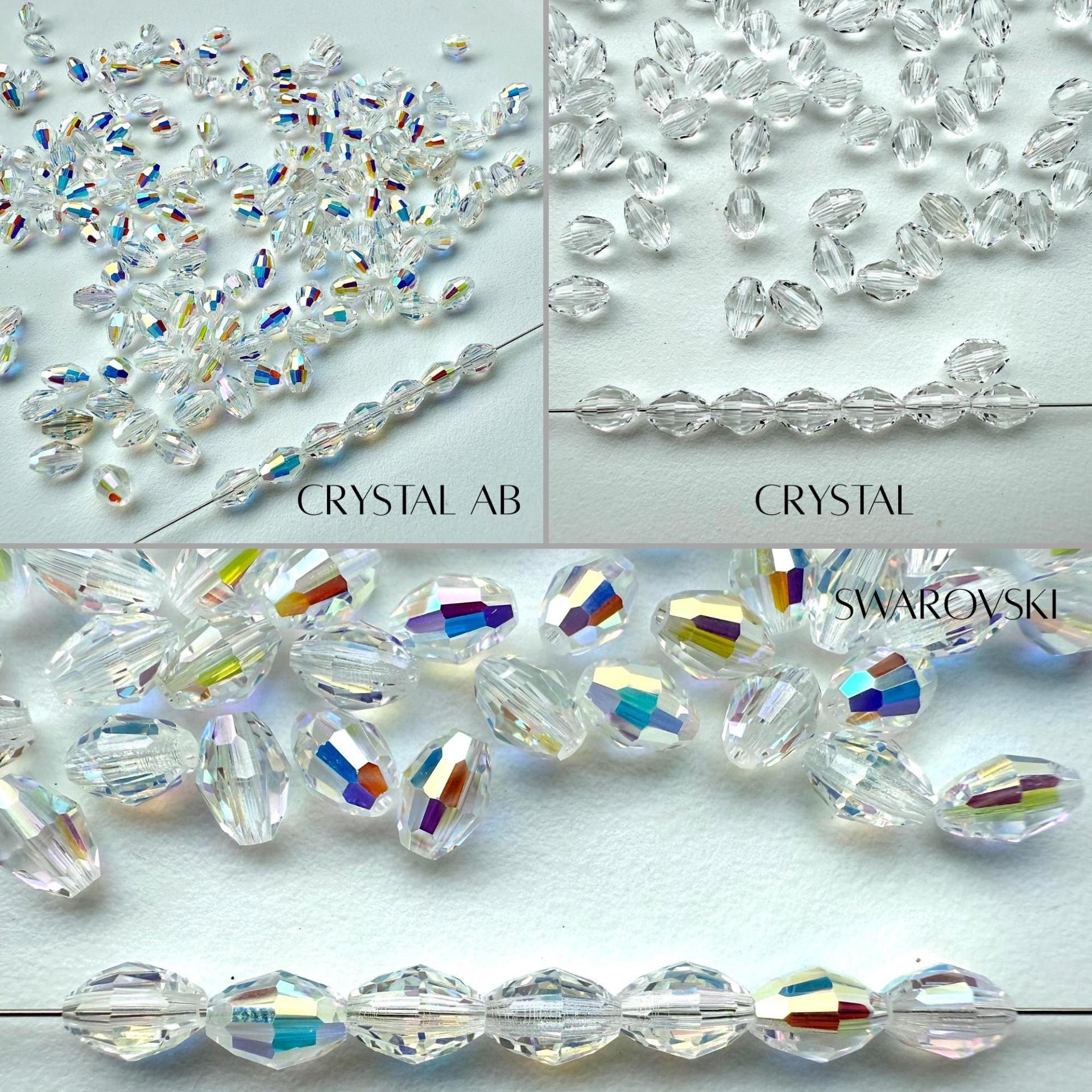 5200 Vintage 6x4 mm Swarovski crystal bead oval shape Crystal fancy beads decorations wedding