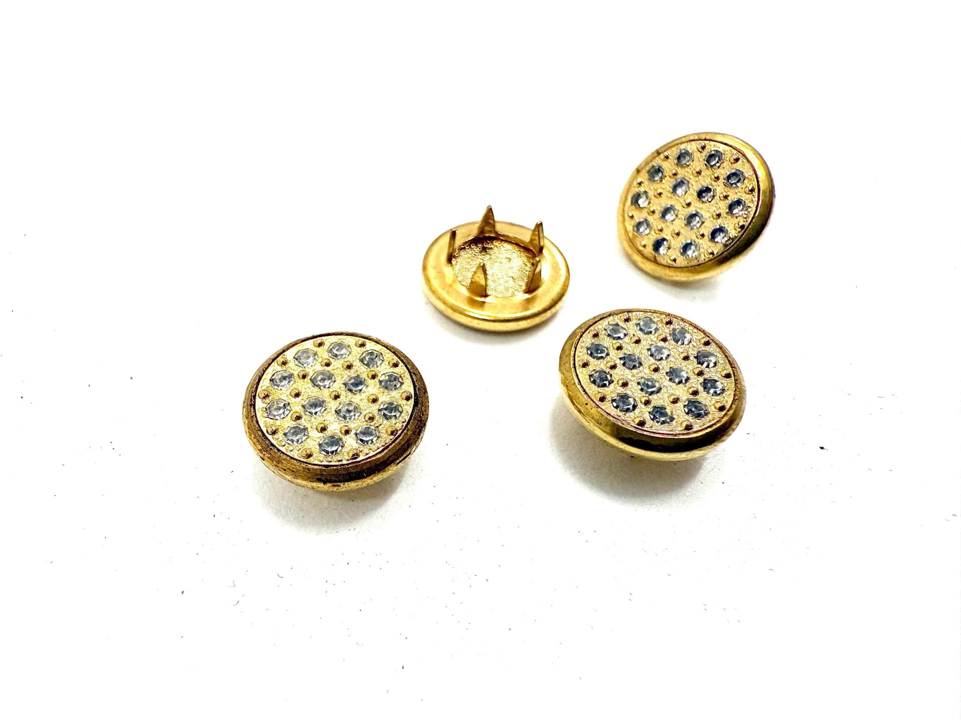 12MM Swarovski Pave Crystal Jeans Button 178011 Swarovski Crystal vintage articles jacket buttons