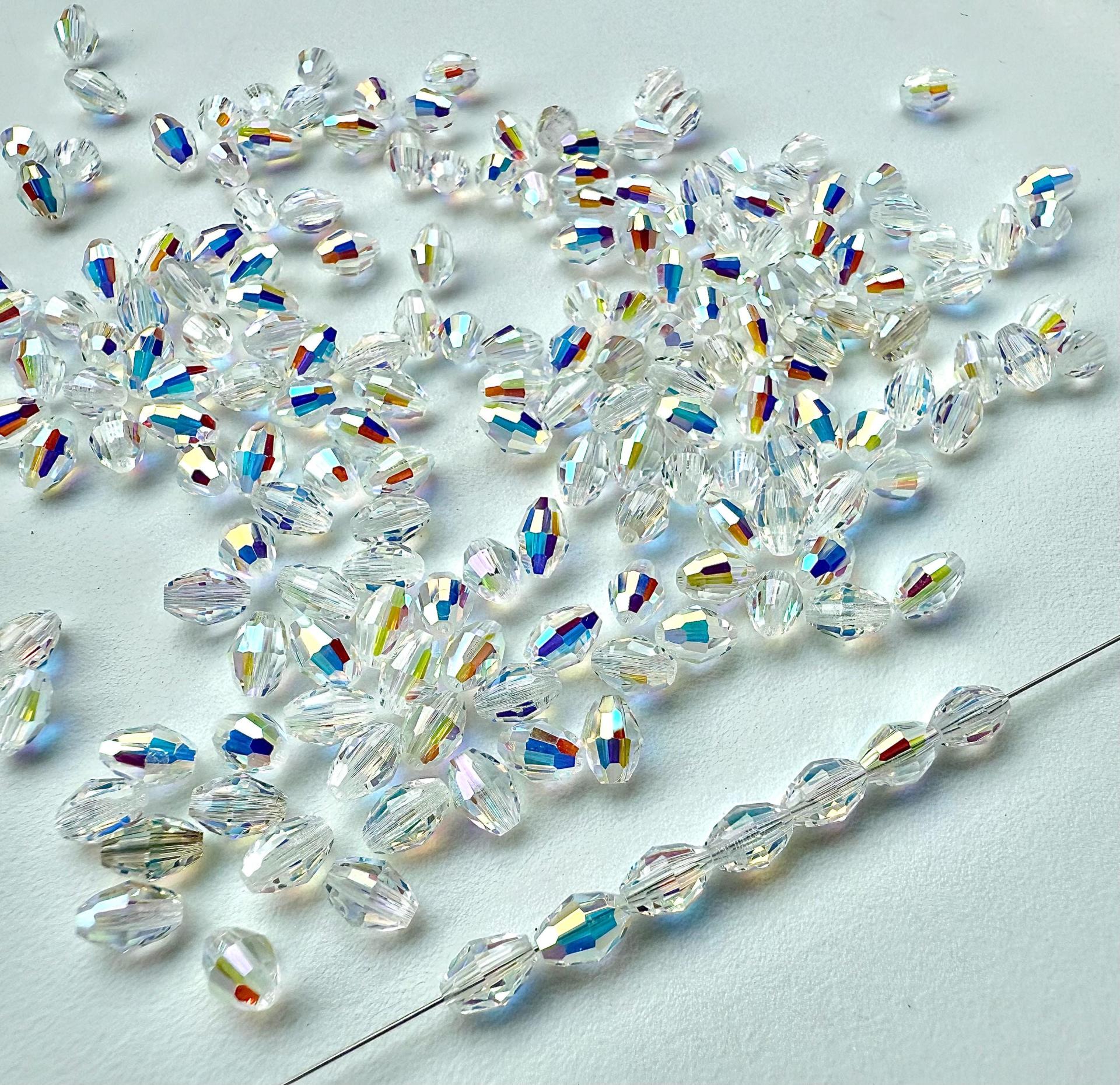 5200 Vintage 6x4 mm Swarovski crystal bead oval shape Crystal fancy beads decorations wedding