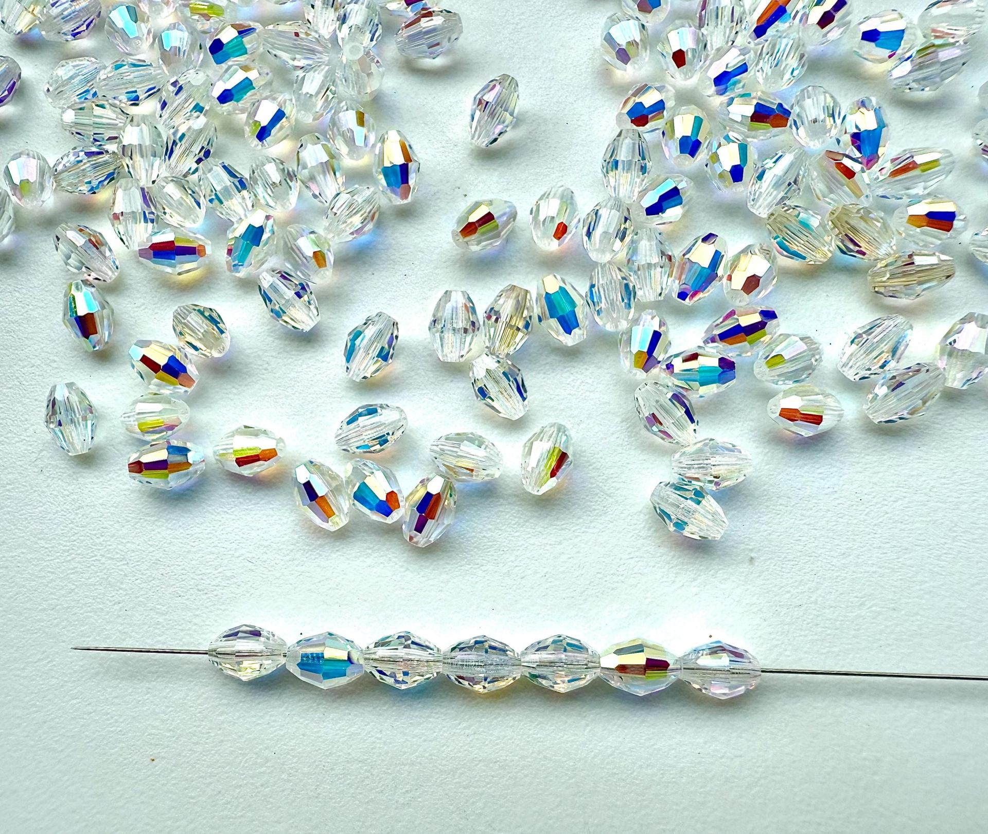 5200 Vintage 6x4 mm Swarovski crystal bead oval shape Crystal fancy beads decorations wedding