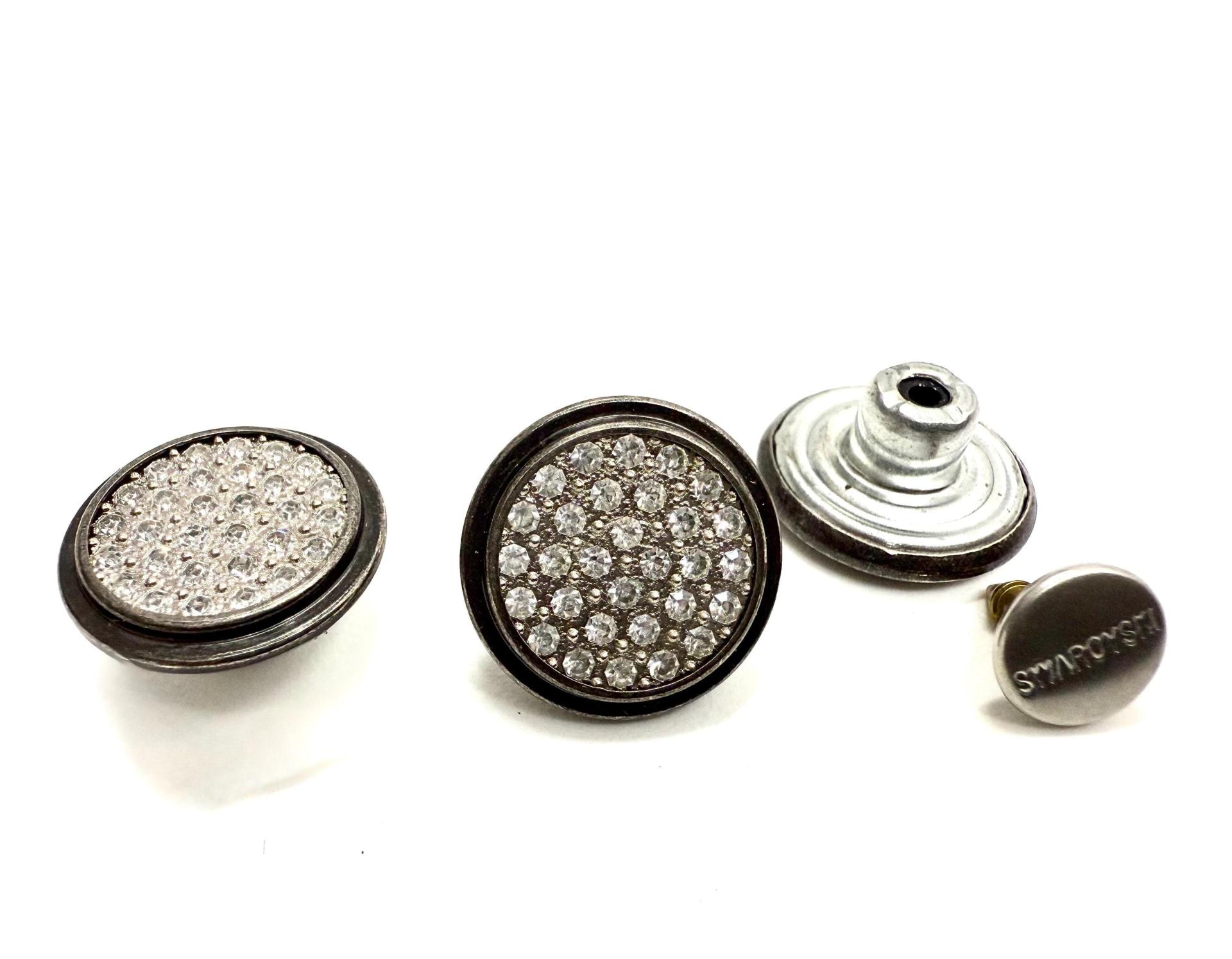 17MM Swarovski Pave Crystal Jeans Button 1790 Swarovski Crystal vintage articles jacket buttons
