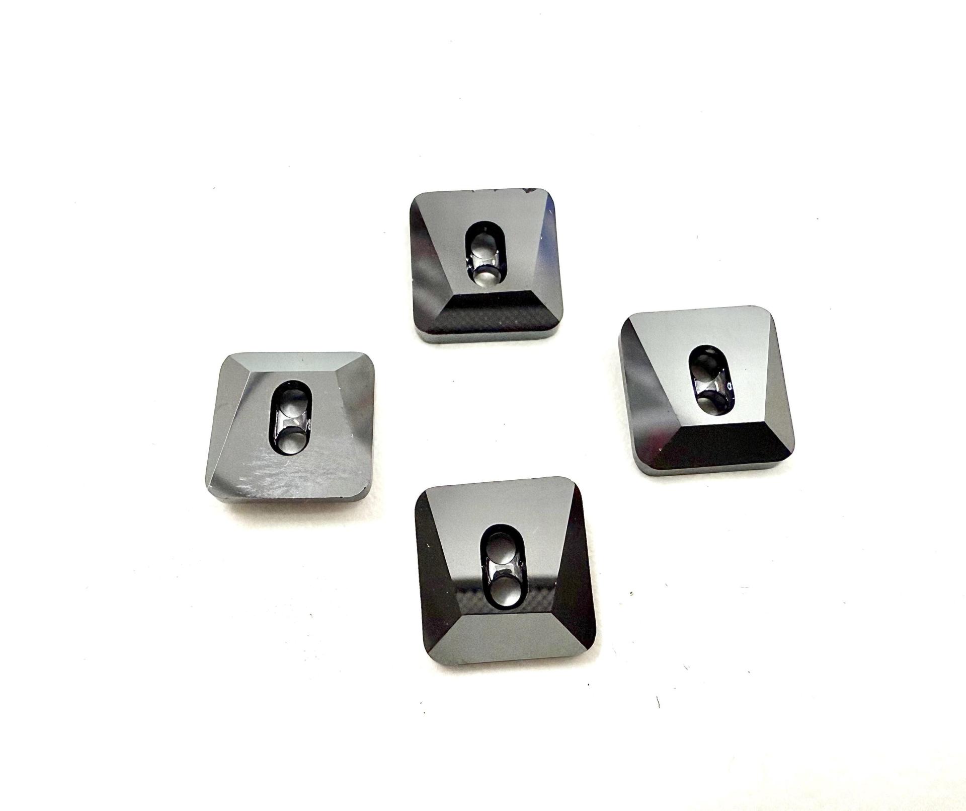 10mm Swarovski 3027 Square Jet Hematite Black Button Vintage crystals tailoring materials