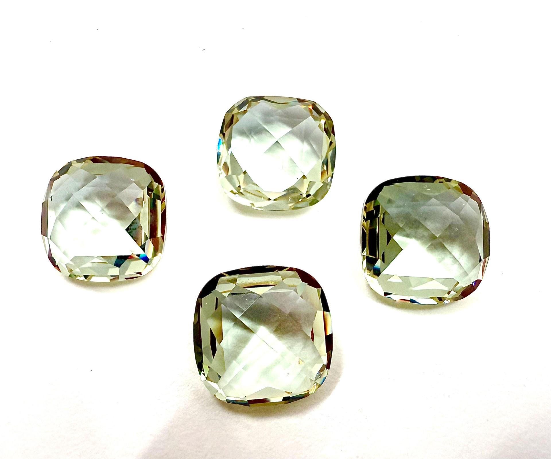 Vintage Swarovski 16mm Cushion Cut in Cantaloupe 4461 Premier Crystal 2 Pieces fancy stones jewelry making craft supply