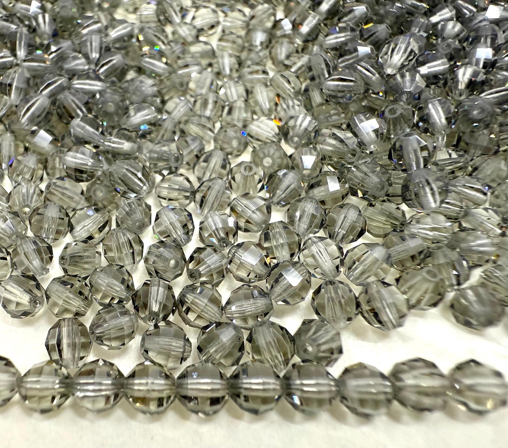 4mm Swarovski Black Diamond Beads 5025 Faceted Oval Bead Jewelry making beads