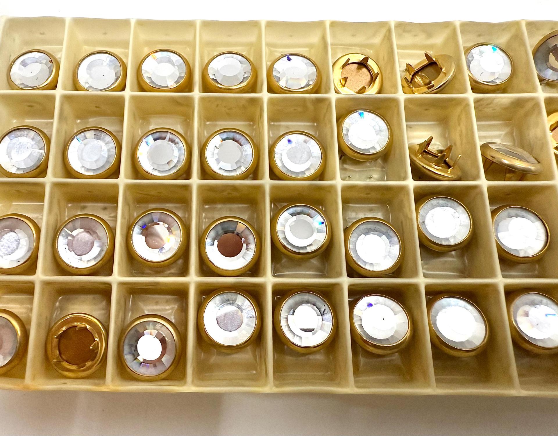 12mm Swarovski 1781/100 Decorative Button Swarovski Crystal vintage articles jacket jeans buttons