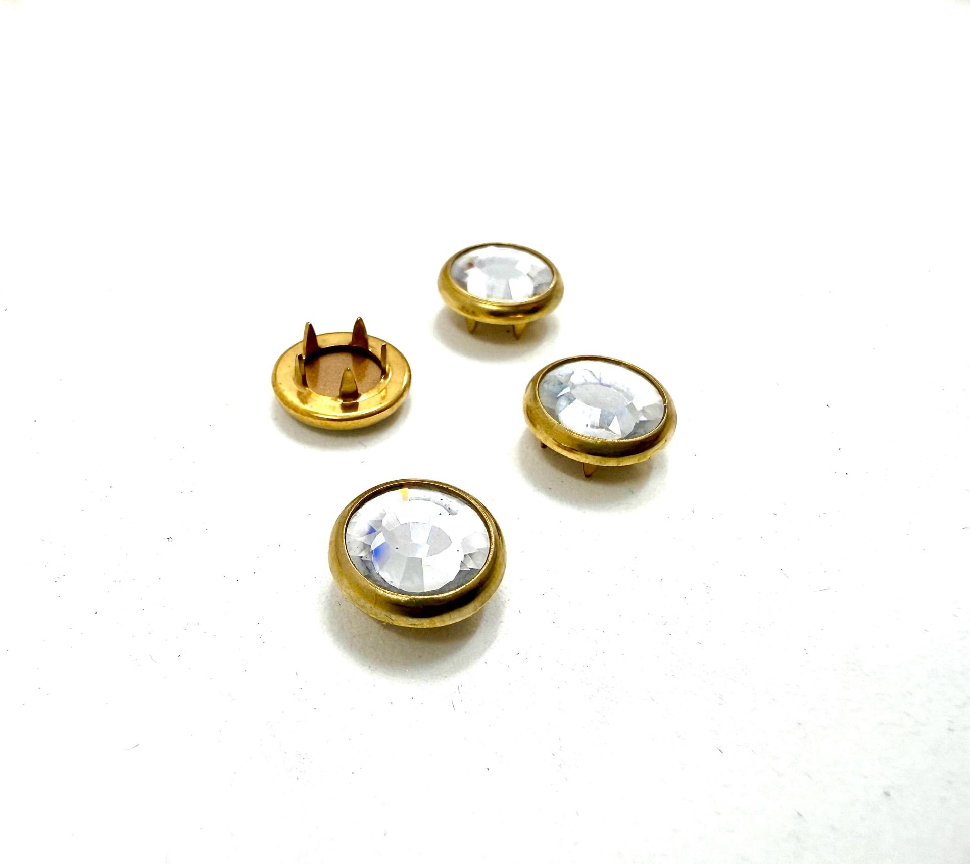 12mm Swarovski 1781/100 Decorative Button Swarovski Crystal vintage articles jacket jeans buttons