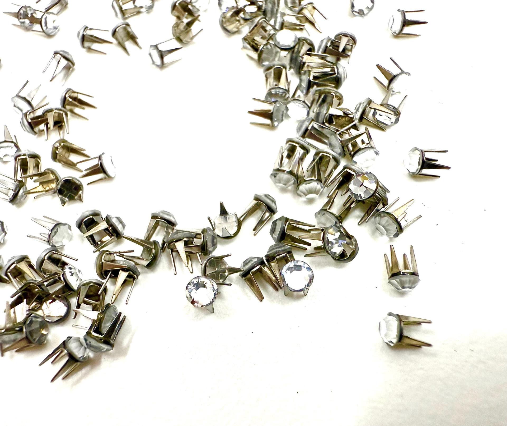 Swarovski Rose Pin (53301), Stainless Steel Casing, With Stones in SS10 - Crystal Effects