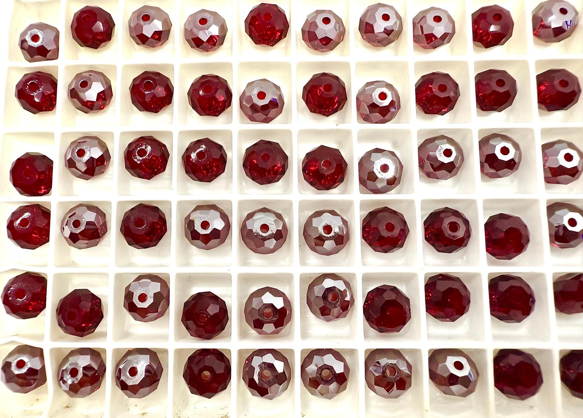 Swarovski 5040 Briolette Siam Satin Crystal Bead 8mm PREMIUM MATERIALS