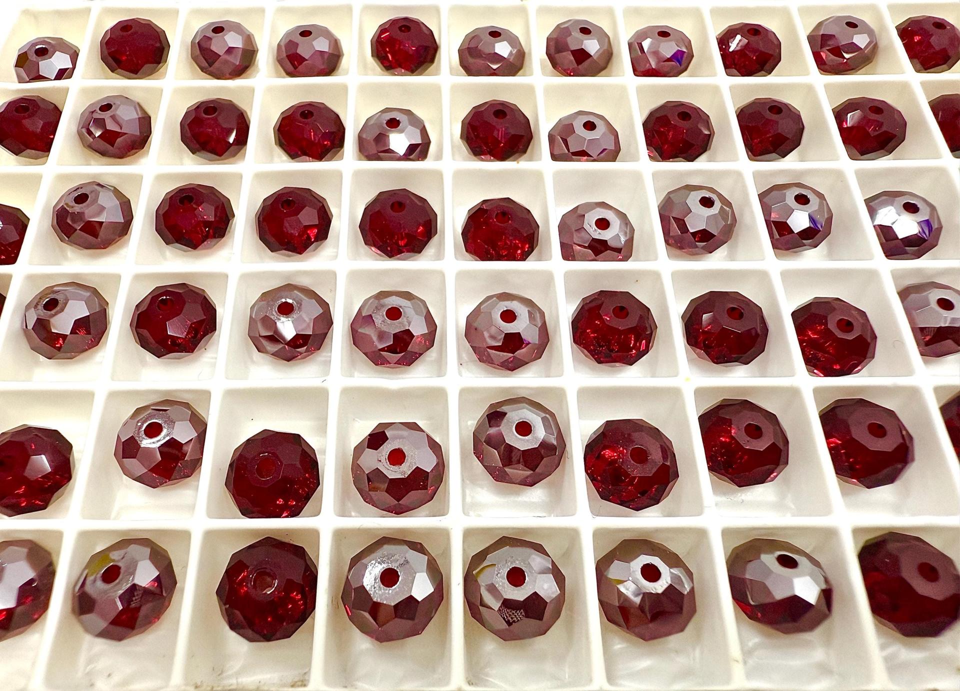 Swarovski 5040 Briolette Siam Satin Crystal Bead 8mm PREMIUM MATERIALS