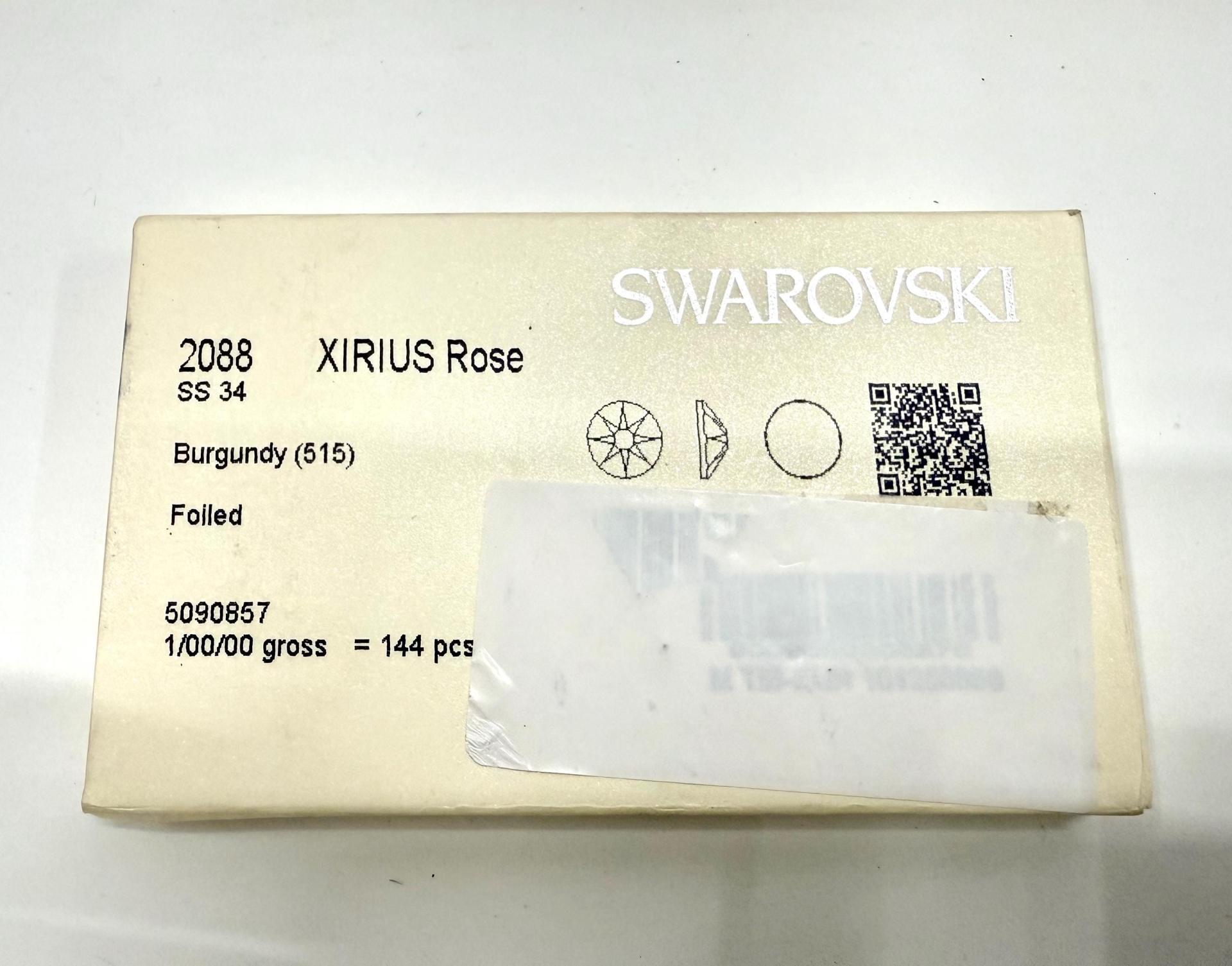Swarovski 2088 XIRIUS 34ss Flatbacks No-Hotfix Burgundy Rhinestones Nail Art 7mm ss34 Made in Austria