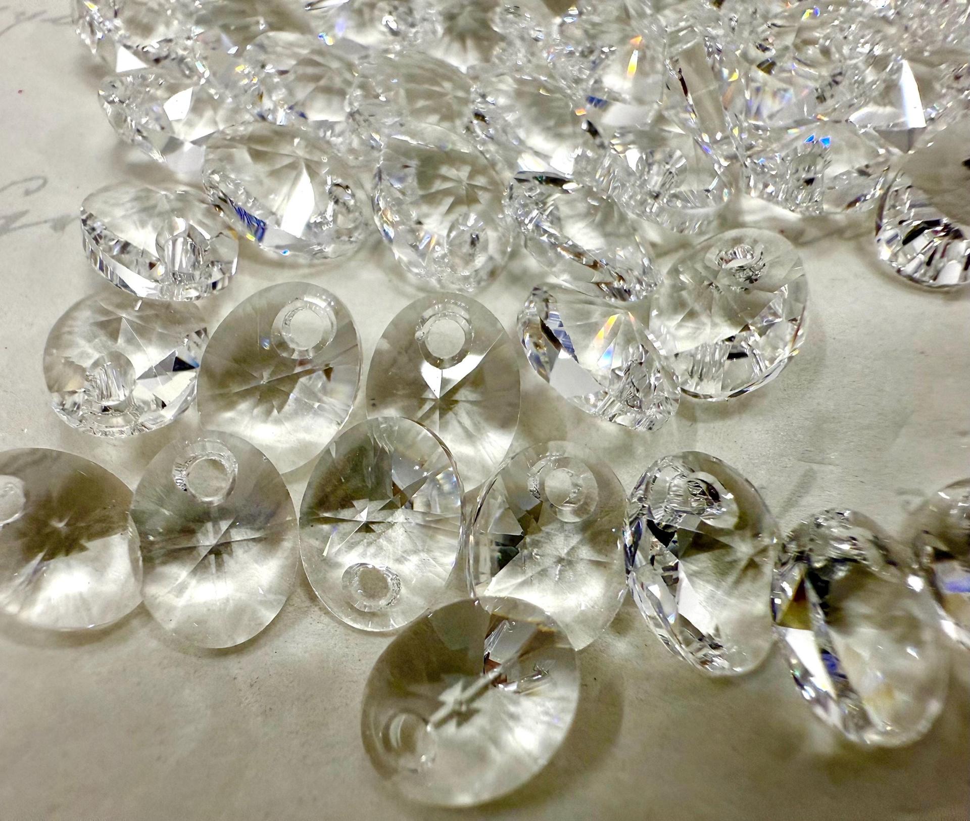 Swarovski 6028 Xilion Oval Silver Night 8mm crystal Swarovski pendant crystal stone drop jewelry pendant PREMIUM Materials