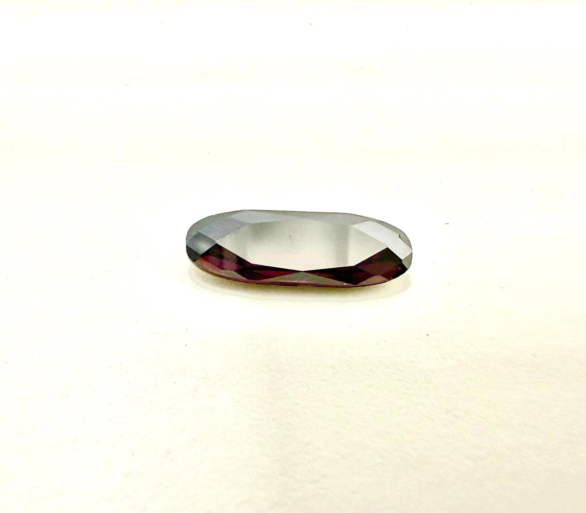 Vintage Swarovski 4161 Long Classical Oval 21x7mm Amethyst Satin foiled (2 Pieces) gemstones, jewlery making, color zirconium