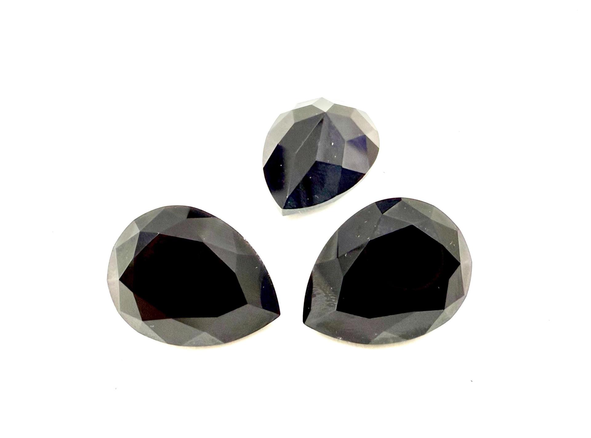 Vintage Swarovski 20x15 mm Jet Unfoiled Pear Shape 4320 Premier Crystal Rhinestones gemstones jewlery