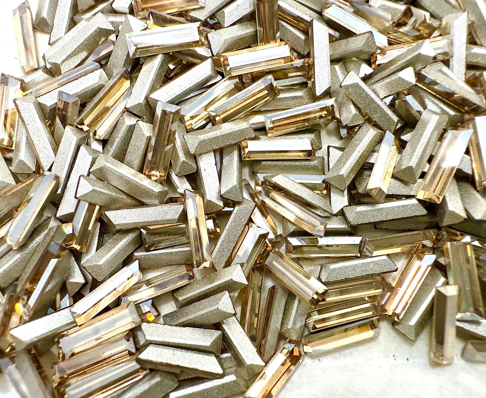 Swarovski 4500 Crystal Golden Shadow Baguette Fancy Stone 10x3 mm 12/36/144/432/720 Pieces gemstones jewlery making color zirconium