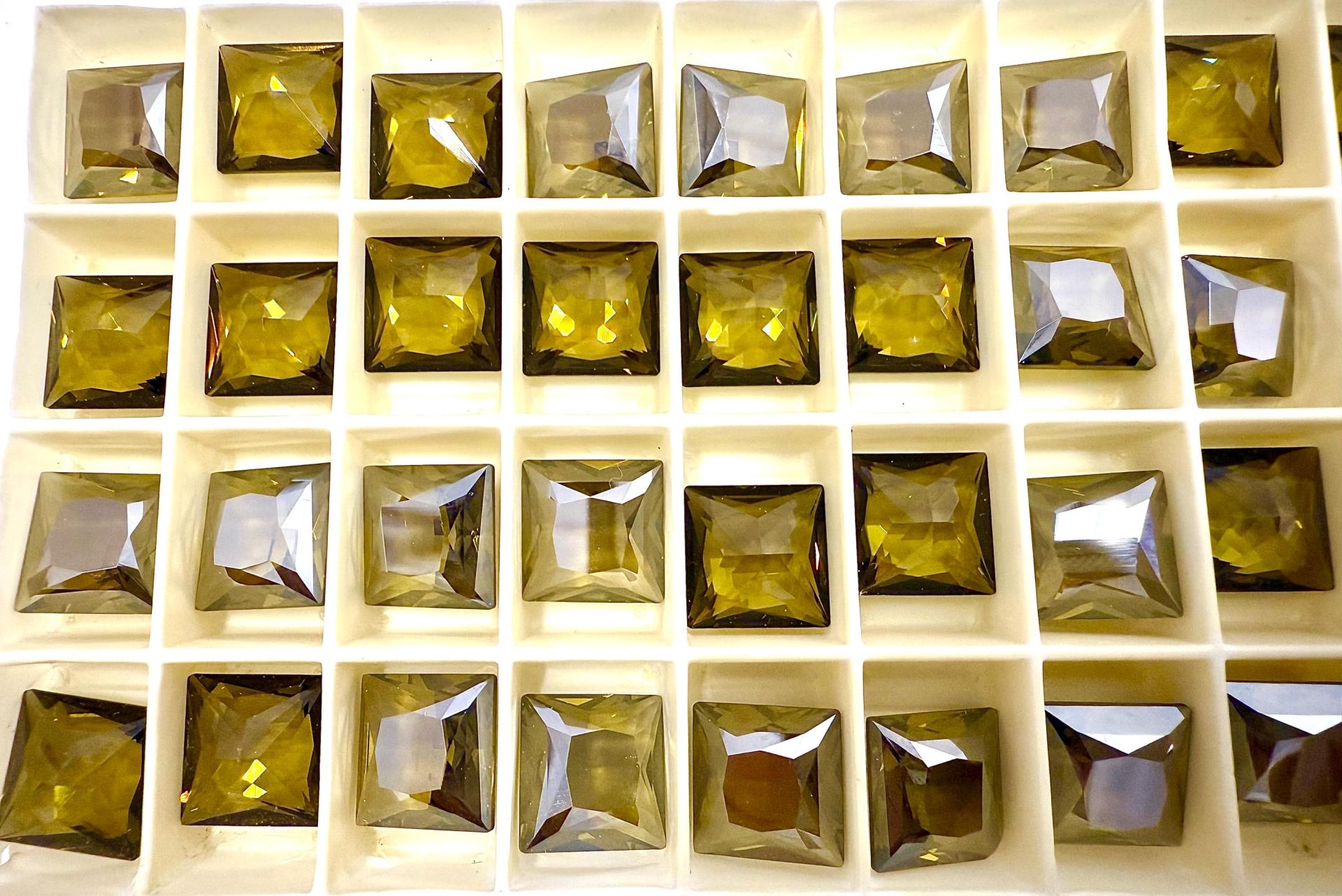 Vintage Swarovski 12 mm Lime Satin (2 Pieces) Square Princess Cut Unfoiled 4447 Premier Crystal Rhinestones 2/6/12/36 Pieces gemstones