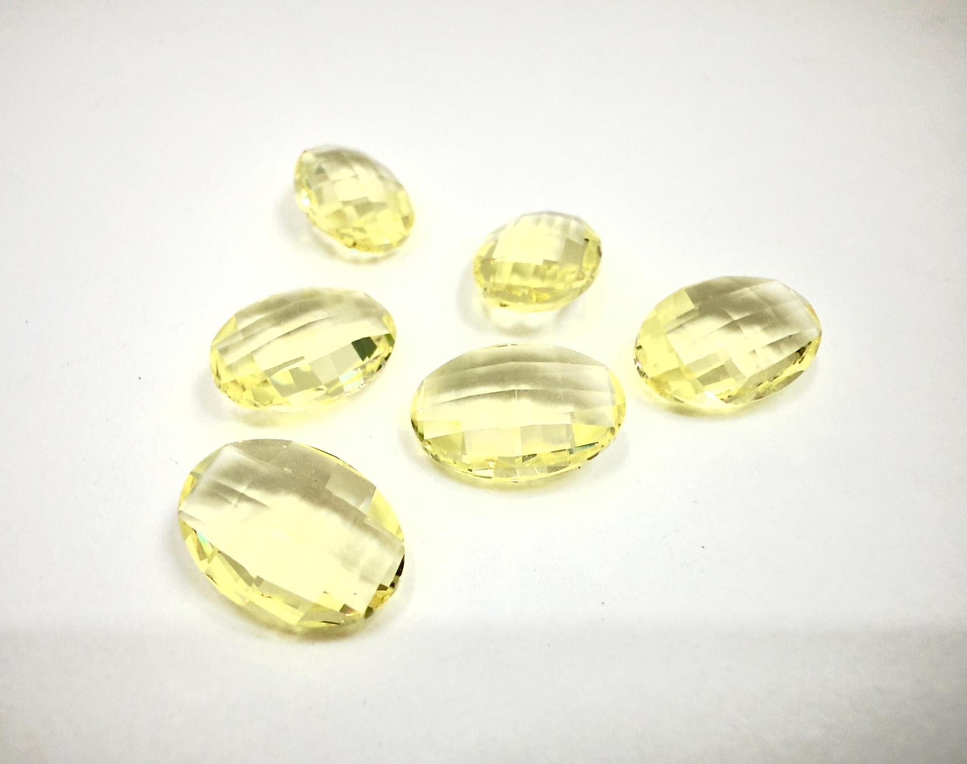 Swarovski 4114 Chessboard Oval 14x10mm Pack of 6 Jonquil (unfoiled) gemstones