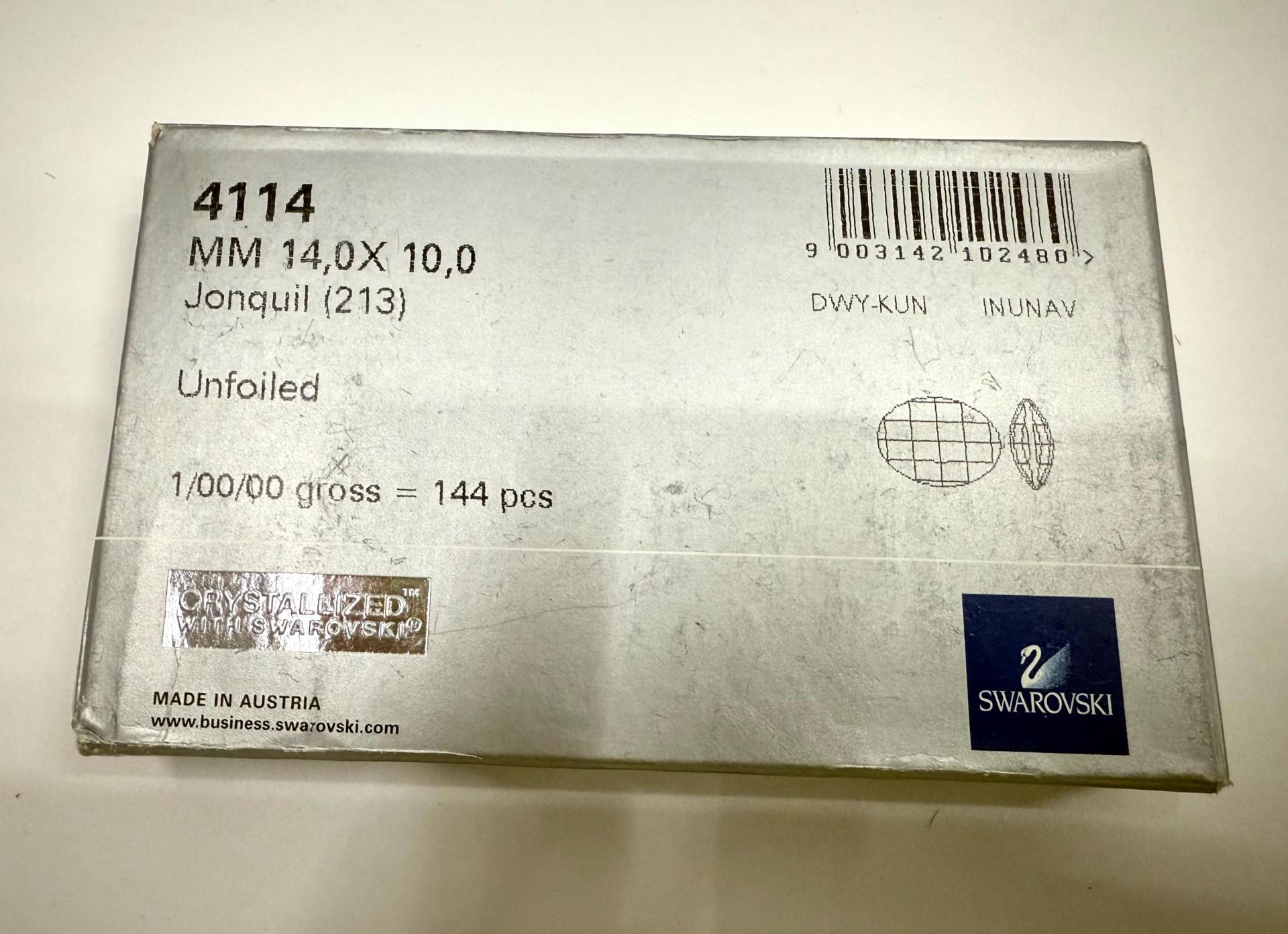 Swarovski 4114 Chessboard Oval 14x10mm Pack of 6 Jonquil (unfoiled) gemstones
