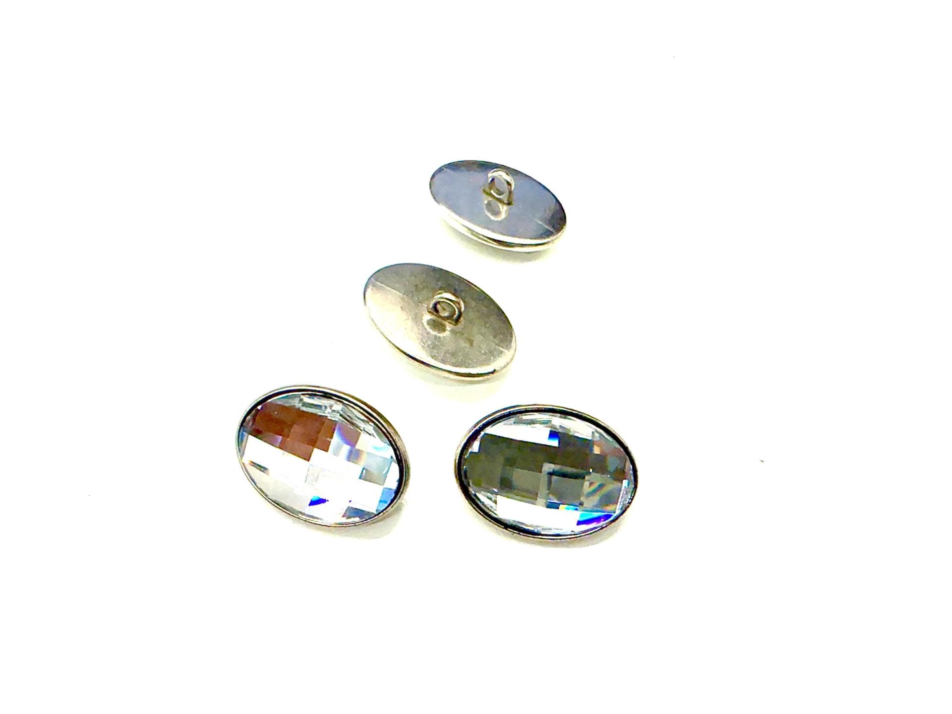 Swarovski Chessboard Rhinestone Button with metal shank 3817 Swarovski Crystal vintage articles