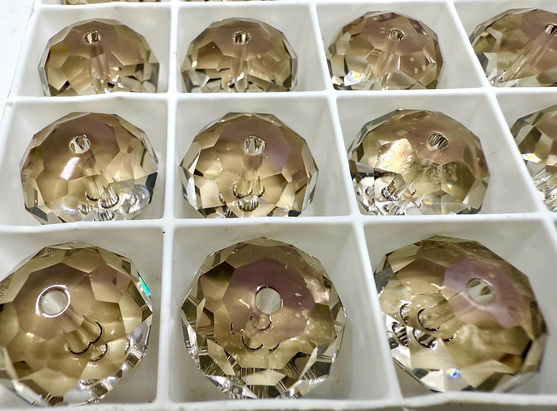 Swarovski 5040 Briolette Crystal Golden Teak Crystal Bead 18mm PREMIUM MATERIALS