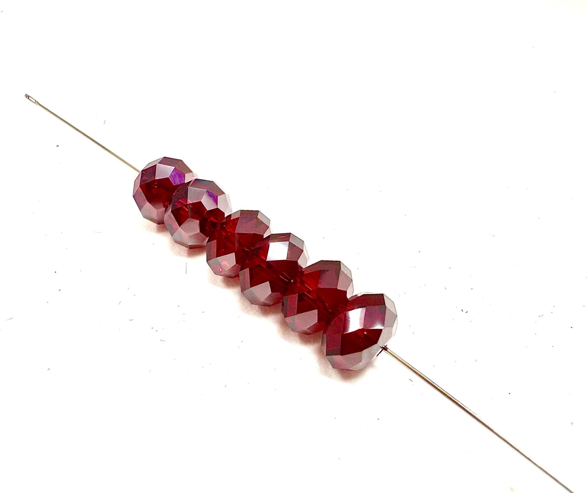 Swarovski 5040 Briolette Siam Satin Crystal Bead 8mm PREMIUM MATERIALS