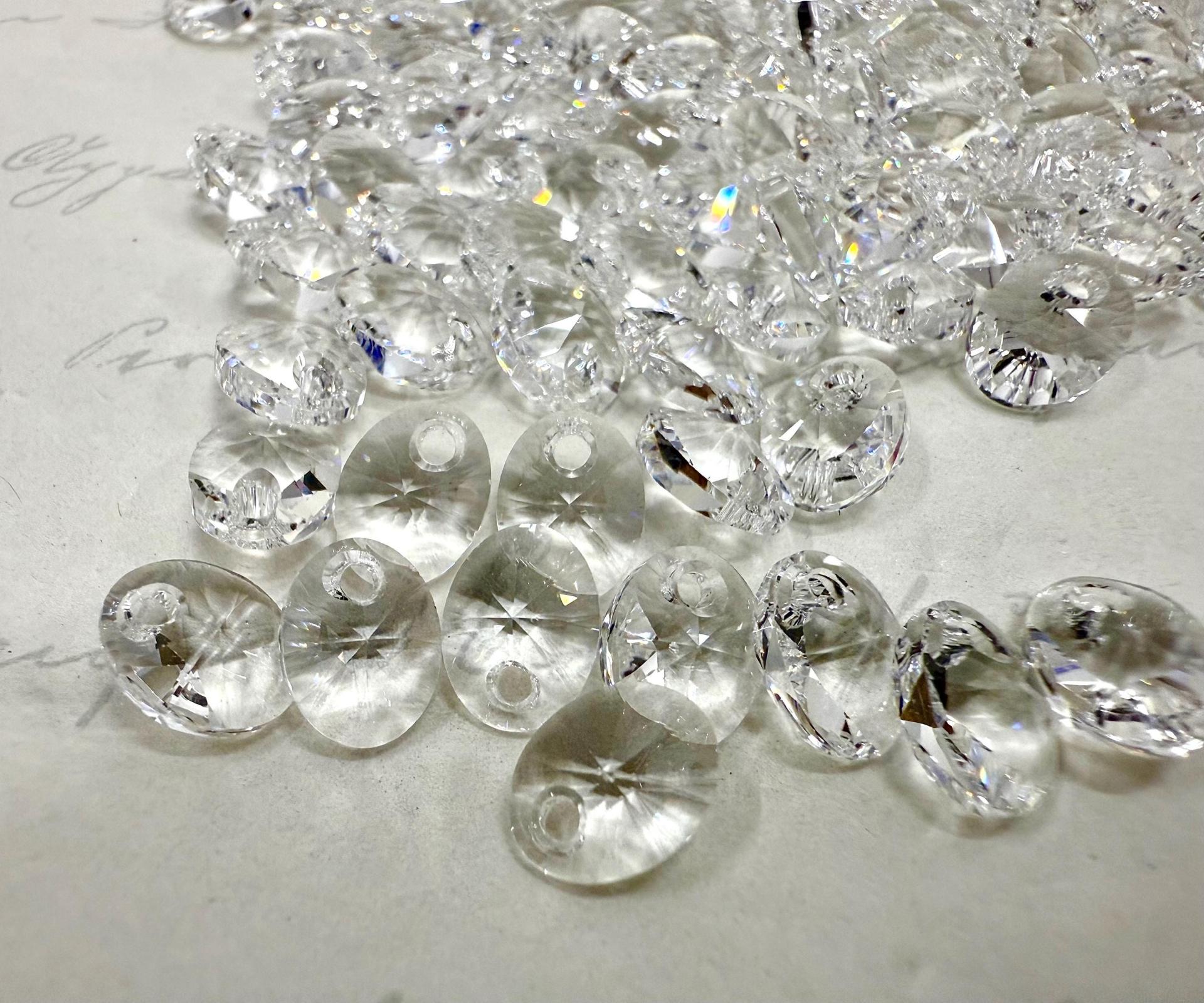 Swarovski 6028 Xilion Oval Silver Night 8mm crystal Swarovski pendant crystal stone drop jewelry pendant PREMIUM Materials