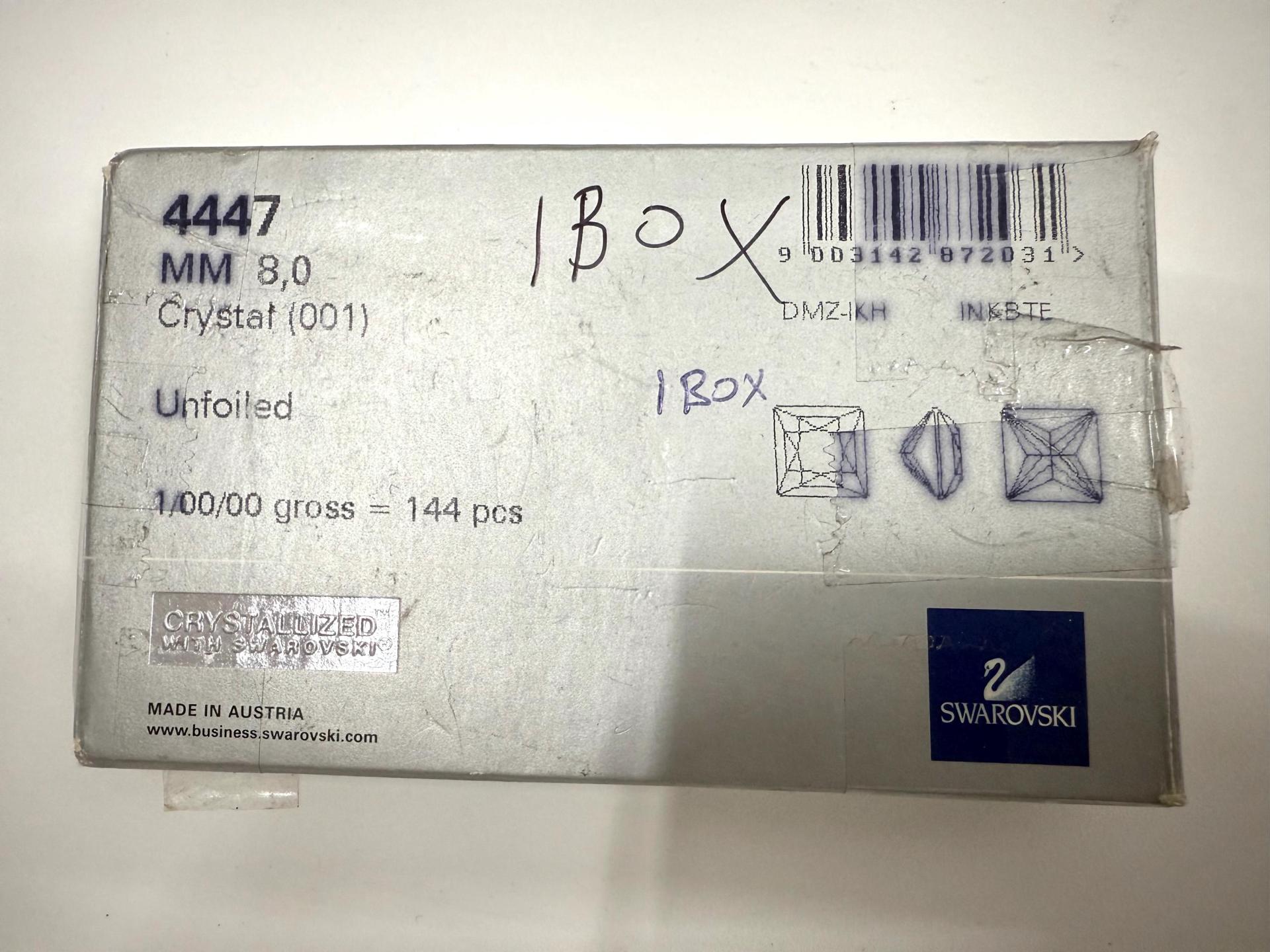 Vintage Swarovski 8mm Crystal Square Princess Cut in Crystal Unfoiled 4447 Premier Crystal Rhinestones gemstone