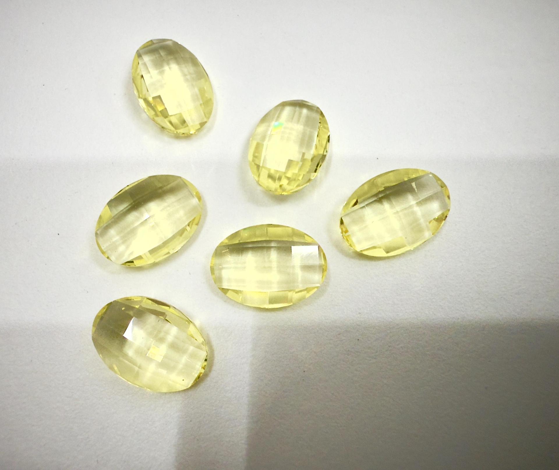 Swarovski 4114 Chessboard Oval 14x10mm Pack of 6 Jonquil (unfoiled) gemstones