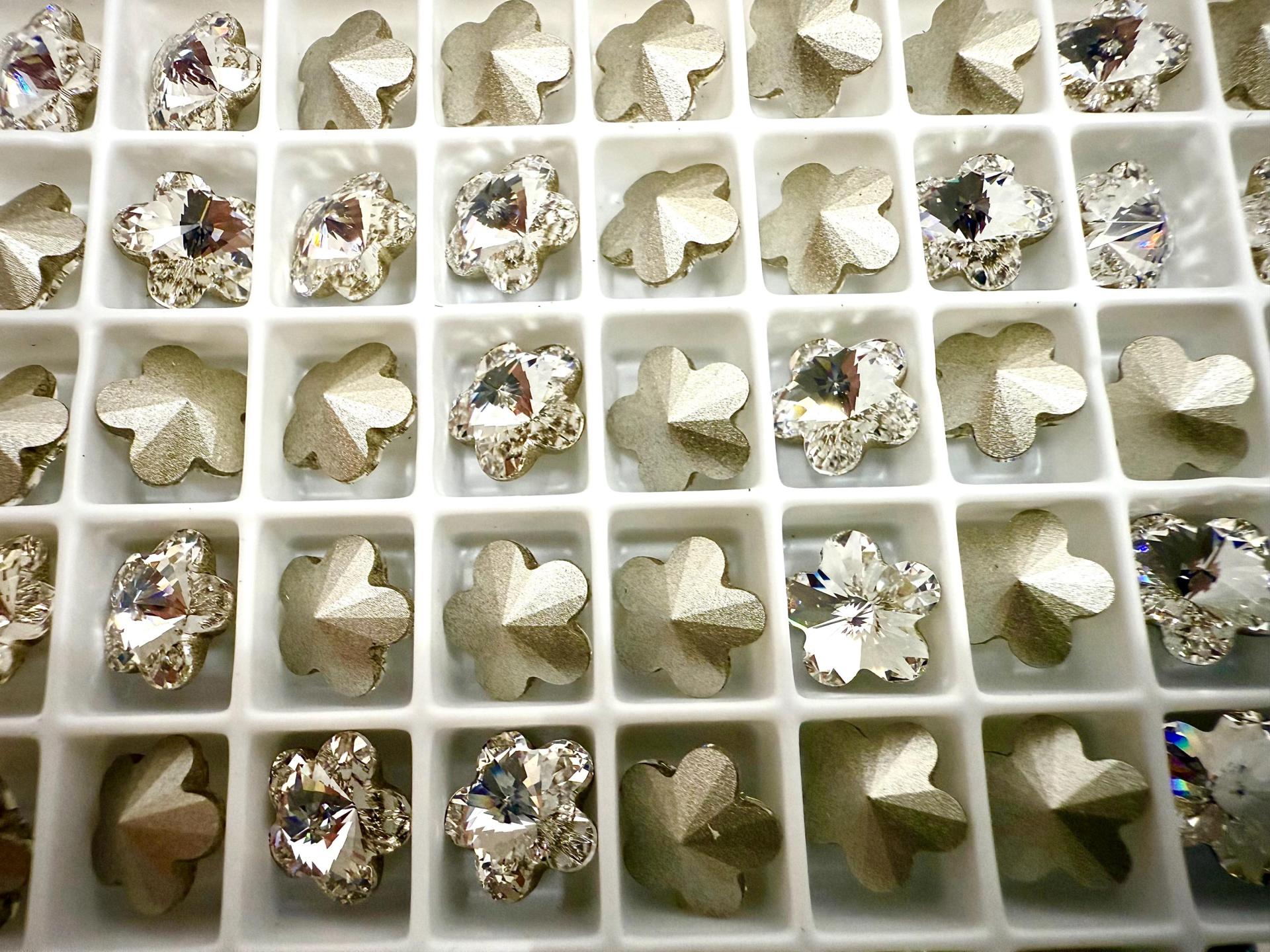 Swarovski 4744 Flower Fancy Stone Crystal 10mm Vintage findings jewellery parts
