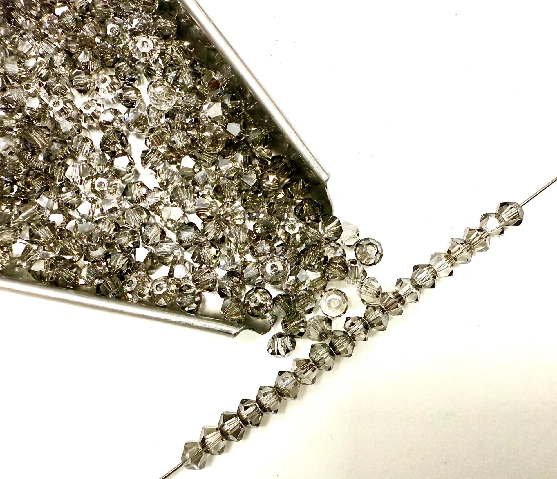 3mm Crystal Satin Swarovski Bicone 5301 Beads Jewelry findings embroidery materials jewelry making