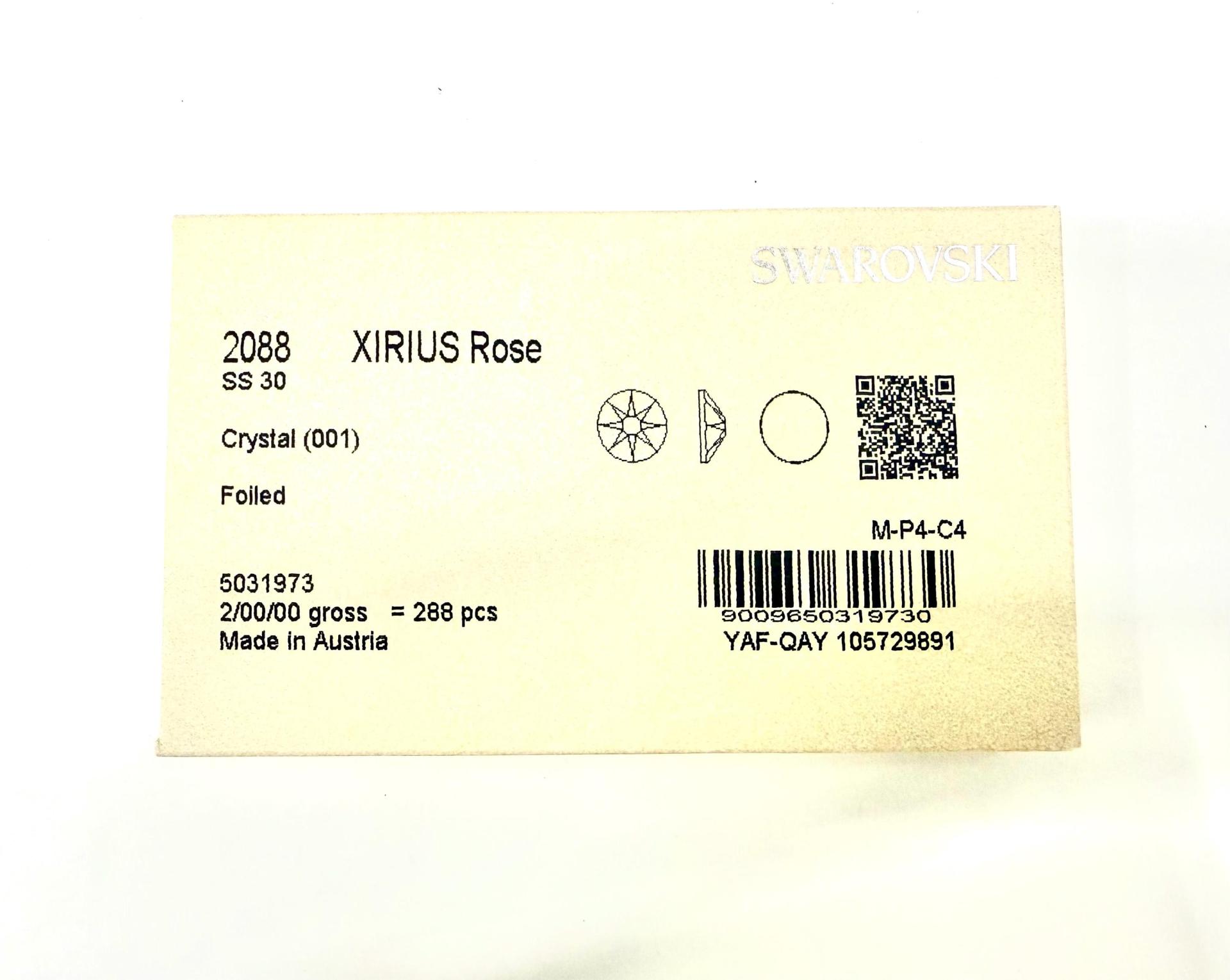 Swarovski 2088 XIRIUS 30ss Flatbacks No-Hotfix Crystal Rhinestones Nail Art 6.3mm Made in Austria