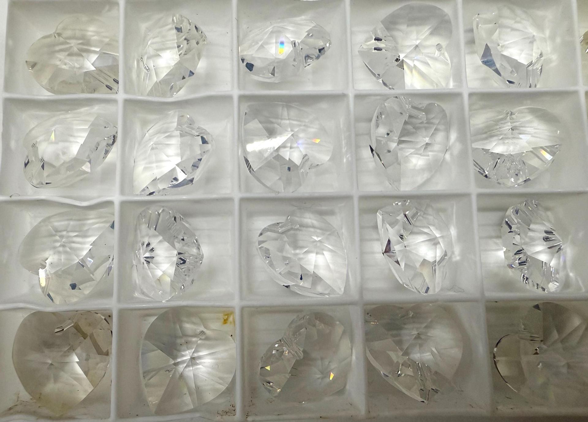 Swarovski 18X 17.5 MM Crystal Heart Pendant Beads 6202 Crystal drops in vintage findings jewelry making dangles decoration