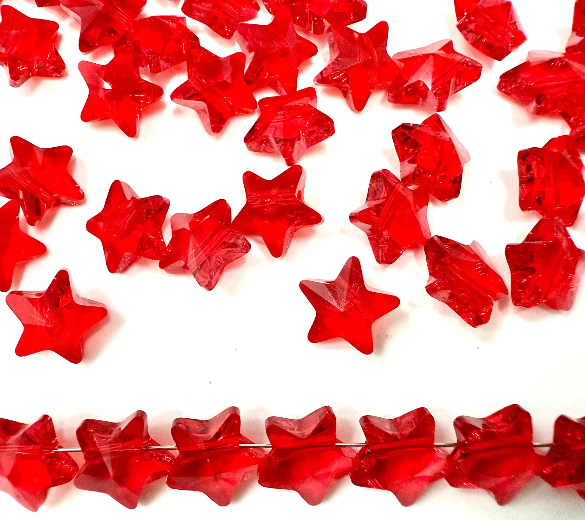 Swarovski Elements 12MM #5714 Star Beads in Light Siam wedding decorations jewelry supplies craft supply