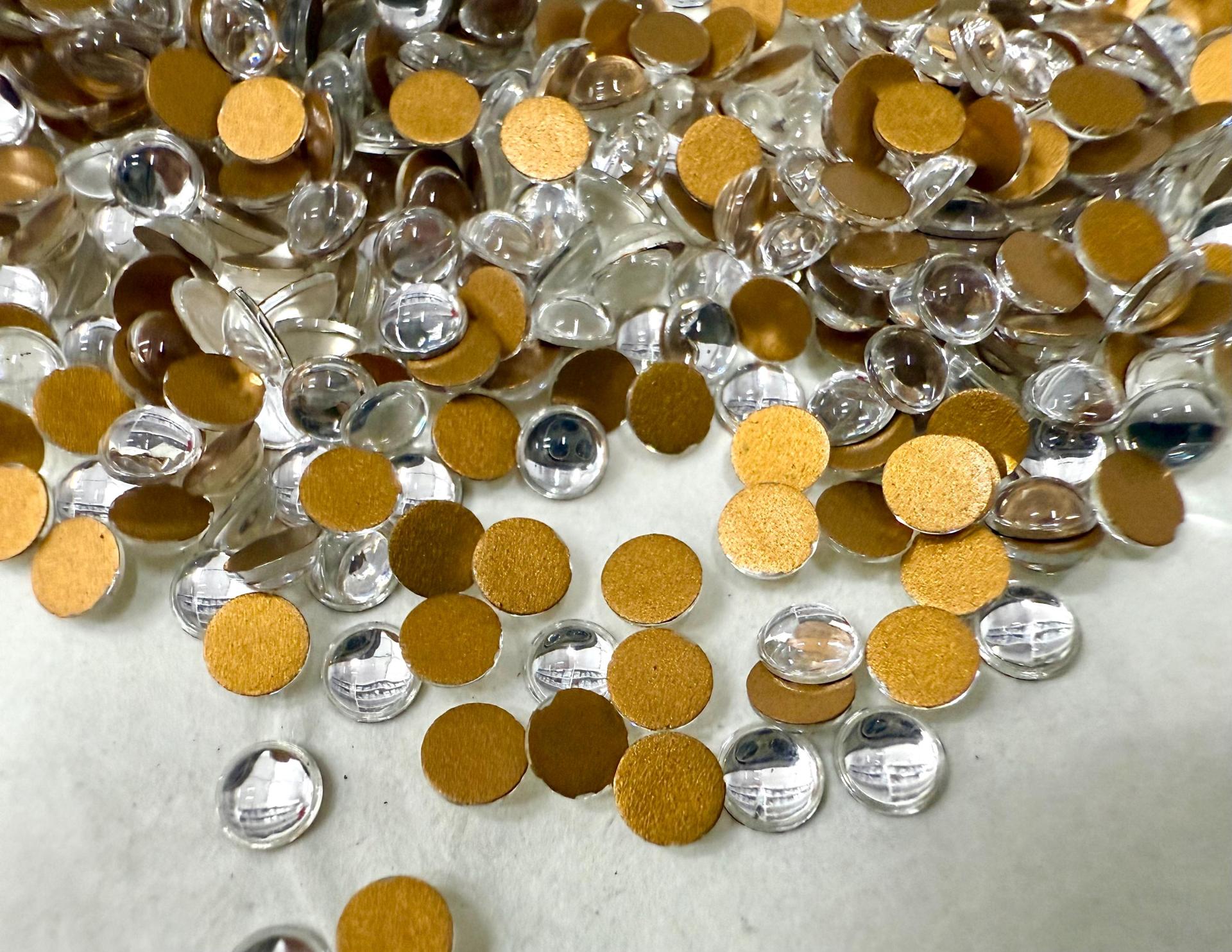 4mm Swarovski Round Cabochon Cabs Crystal foiled Article # 2090/4 Vintage Flat Back