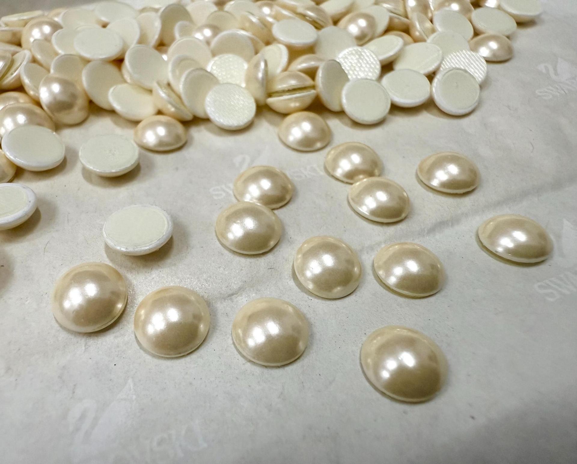 SS34 (7mm) Swarovski Crystal 2080/4 Cabochon Pearl Hotfix Flat Back