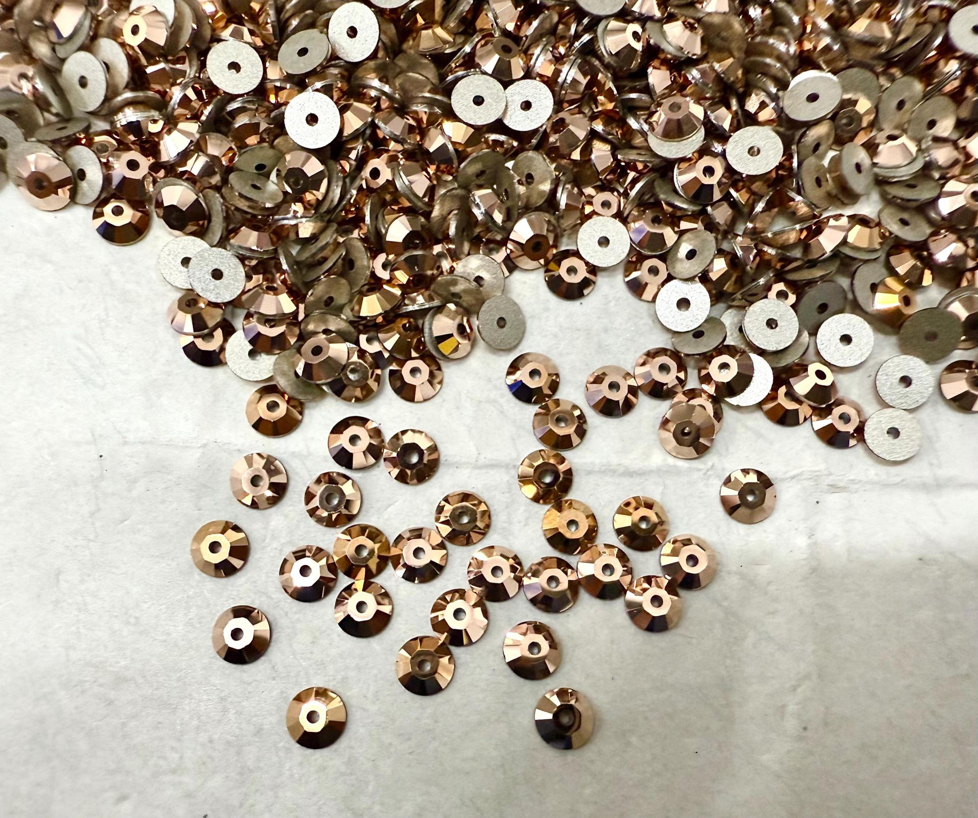 Swarovski Crystal Rose Gold 4MM Xirius Lochrose SEW ON STONES 3188 embroidery materials couture material