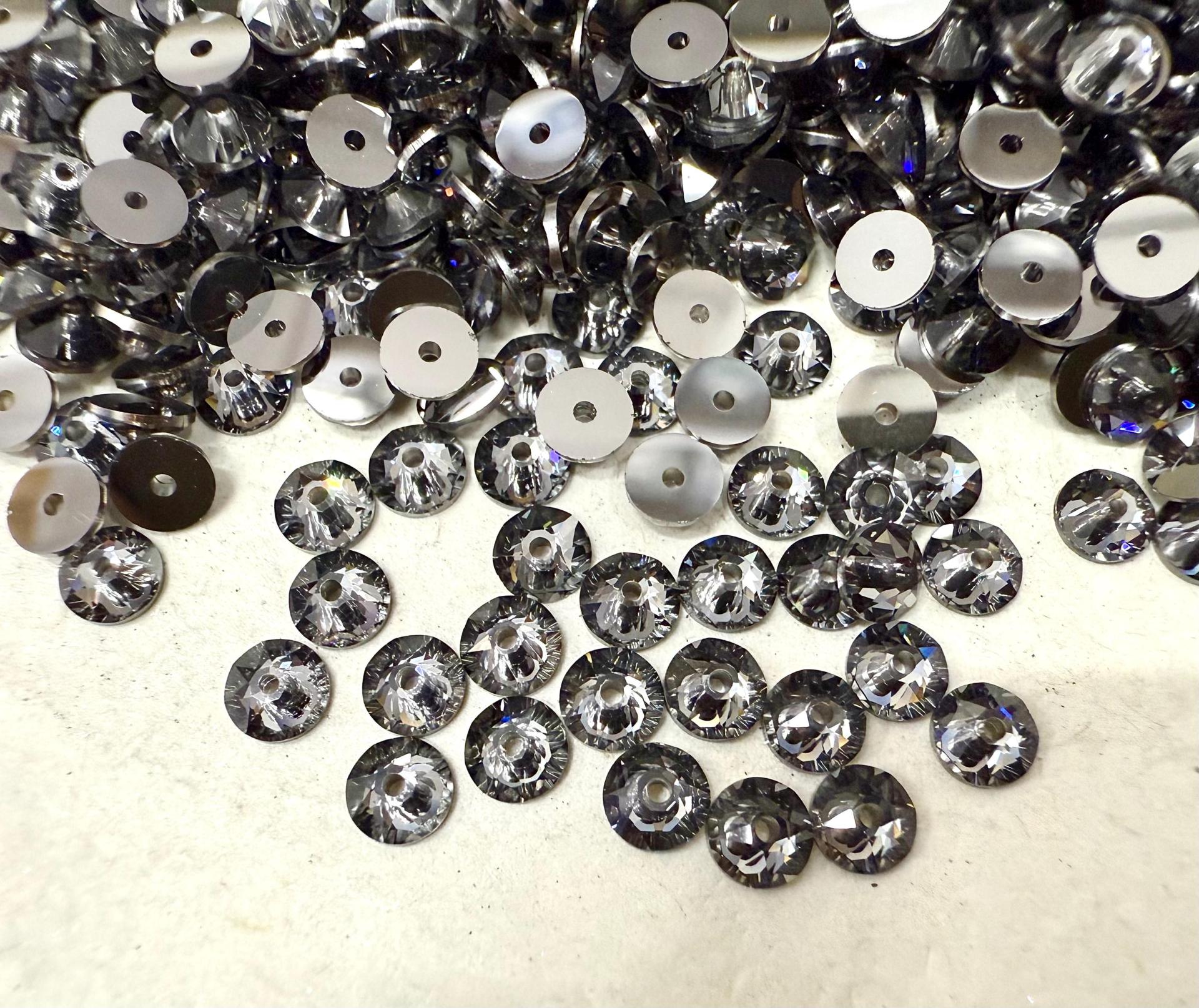Swarovski Crystal Silver Night 4MM Xirius Lochrose SEW ON STONES 3188 embroidery materials couture material