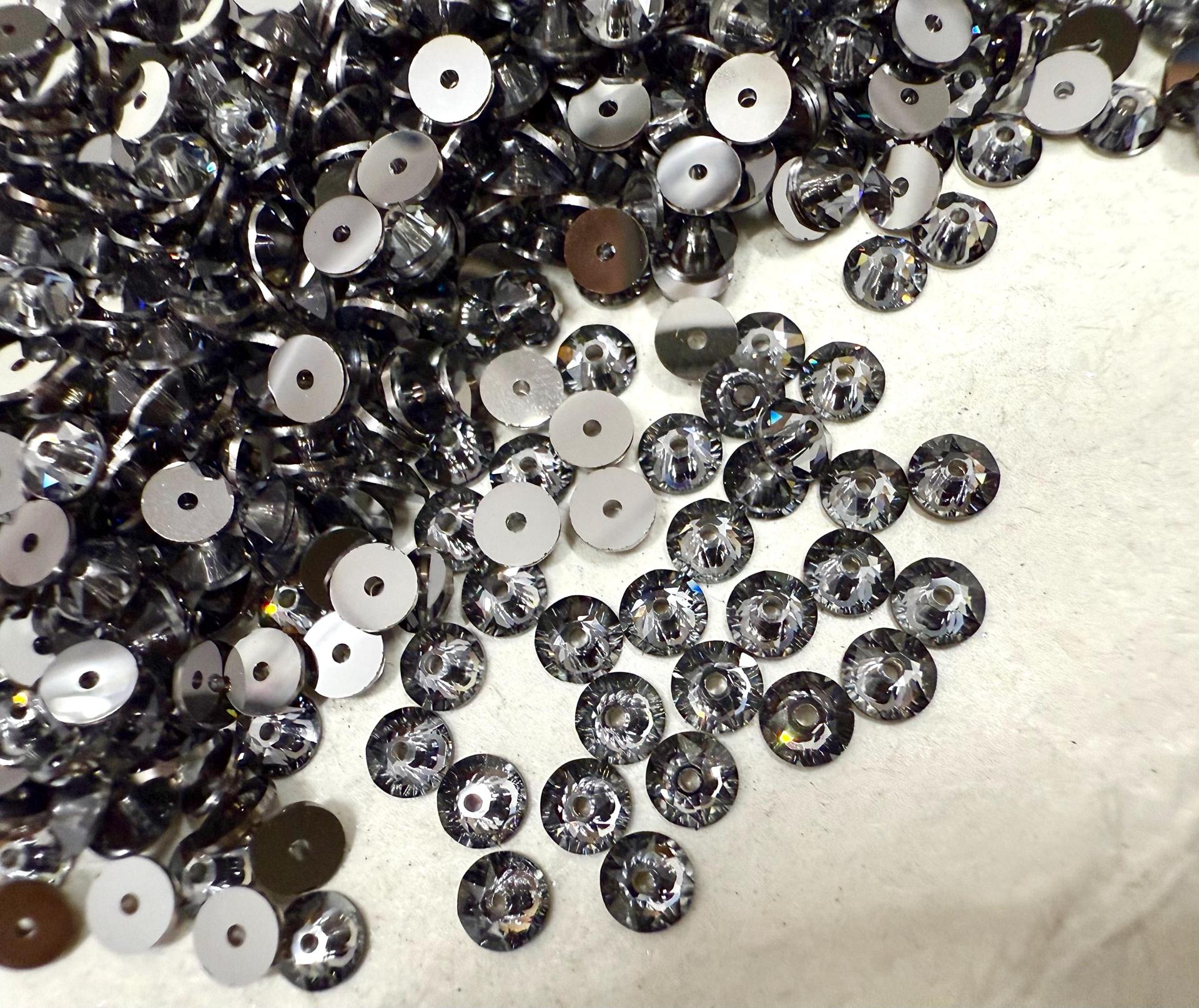 Swarovski Crystal Silver Night 4MM Xirius Lochrose SEW ON STONES 3188 embroidery materials couture material