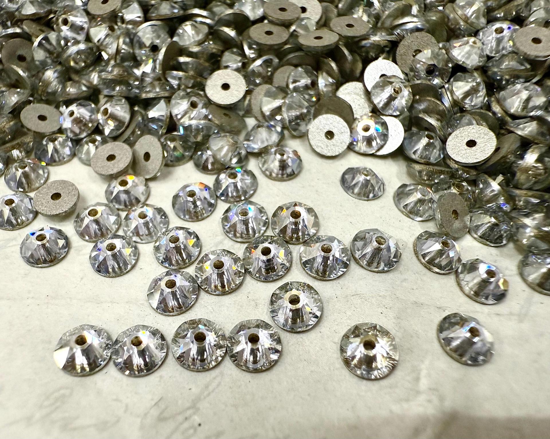 Swarovski Crystal Blue Shade 4MM Xirius Lochrose SEW ON STONES 3188 embroidery materials couture material