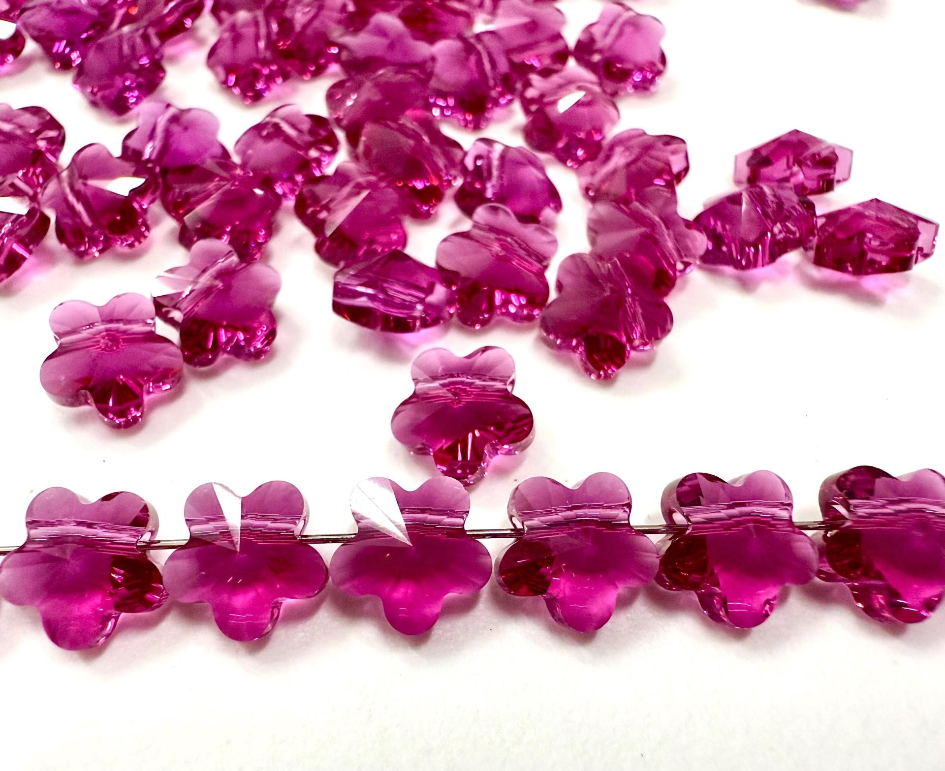 8mm Swarovski 5744 Faceted Flower Crystal Beads side drilled Premium Supply