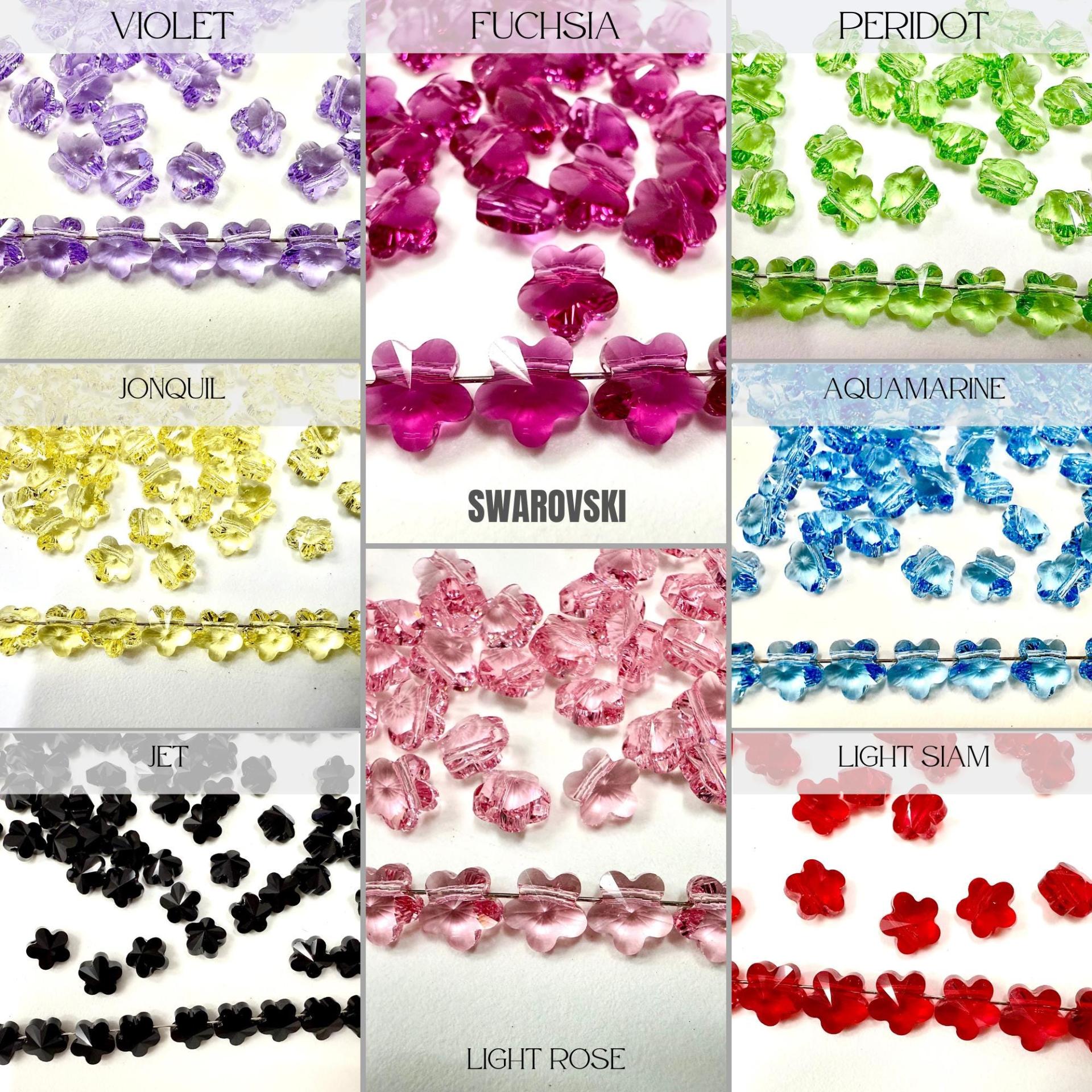 8mm Swarovski 5744 Faceted Flower Crystal Beads side drilled Premium Supply