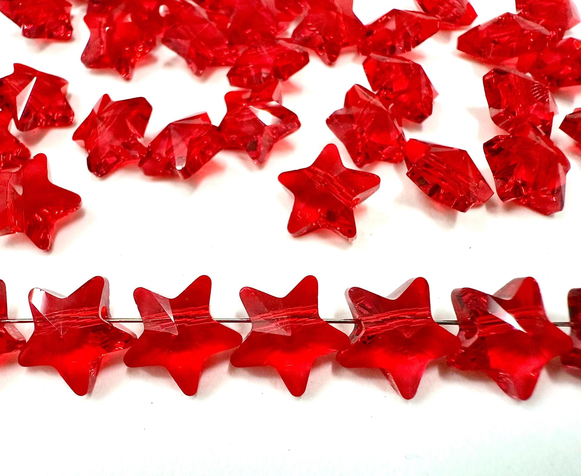 Swarovski Elements 12MM #5714 Star Beads in Light Siam wedding decorations jewelry supplies craft supply