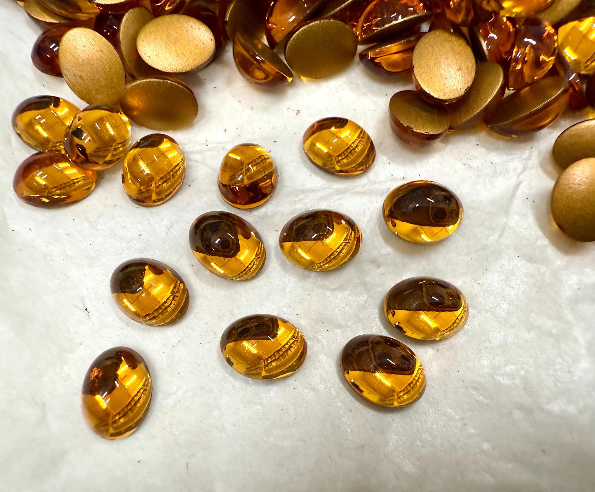 Swarovski 8 X6 mm Vintage 2190 Flat Back Oval Cabochon Cabs Jewelry making components