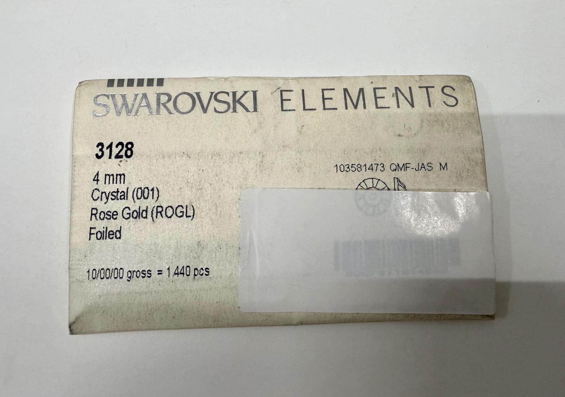 Swarovski Crystal Rose Gold 4MM Xirius Lochrose SEW ON STONES 3188 embroidery materials couture material