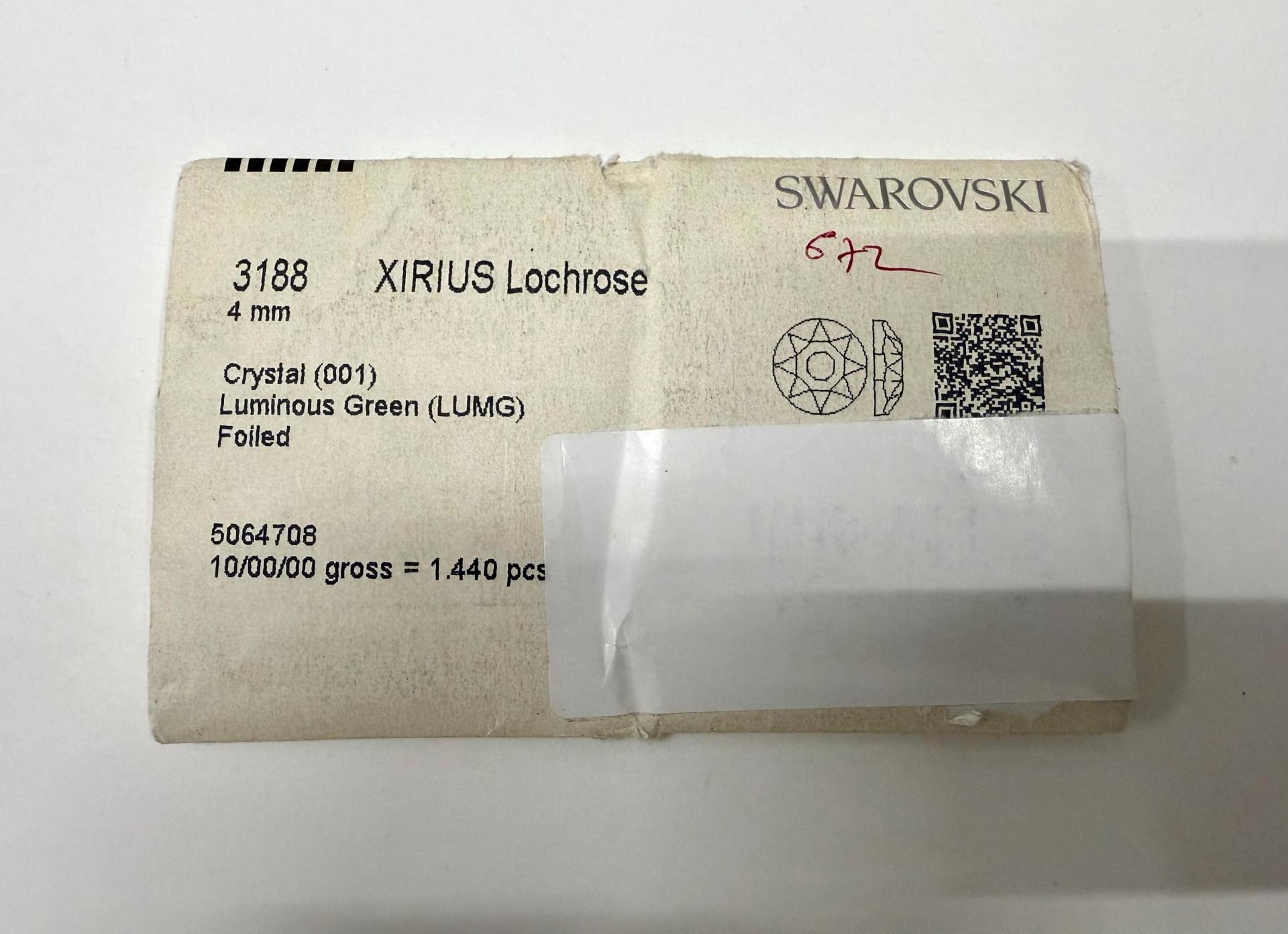Swarovski Crystal Luminous Green 4MM Xirius Lochrose SEW ON STONES 3188 embroidery materials couture material