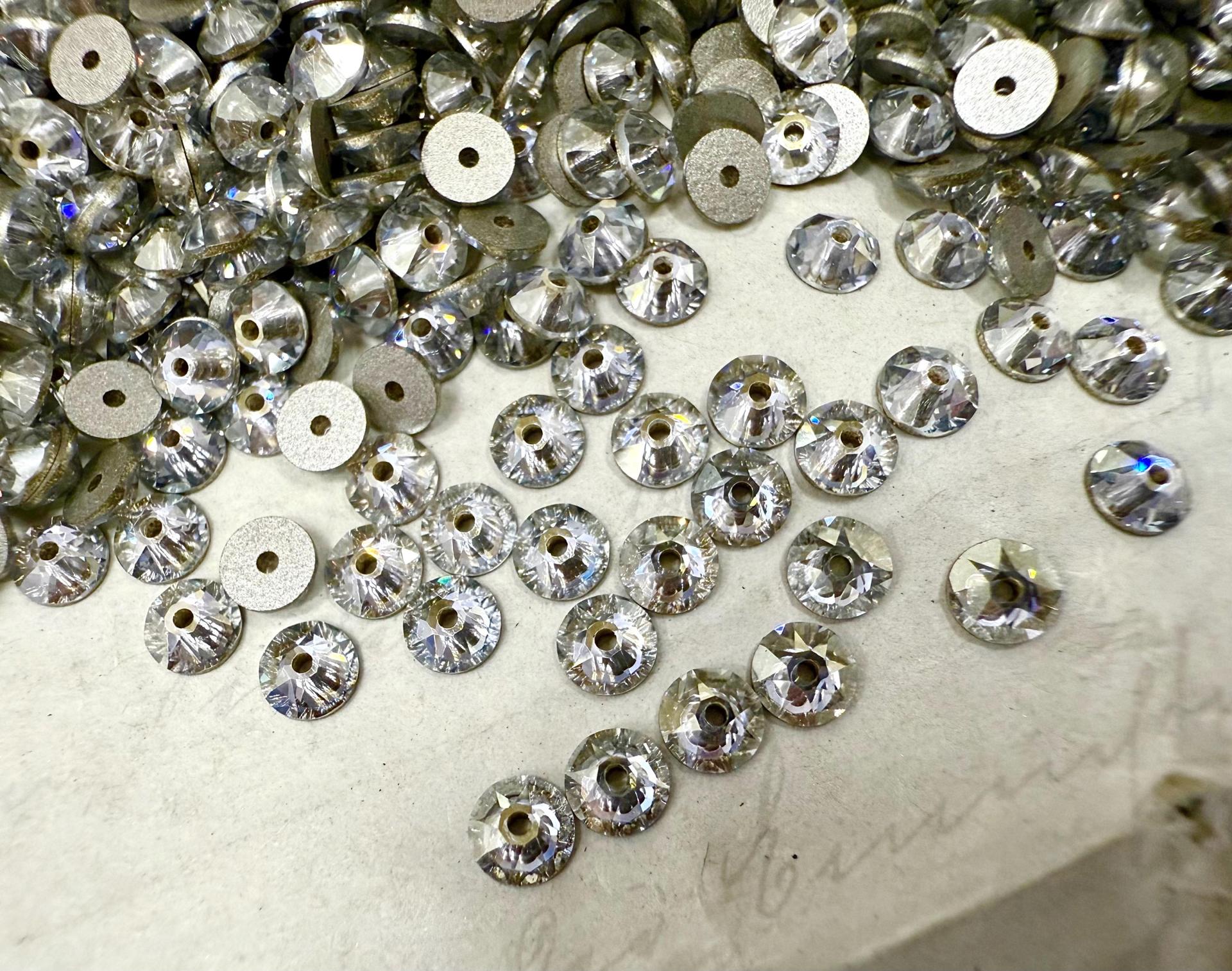 Swarovski Crystal Blue Shade 4MM Xirius Lochrose SEW ON STONES 3188 embroidery materials couture material