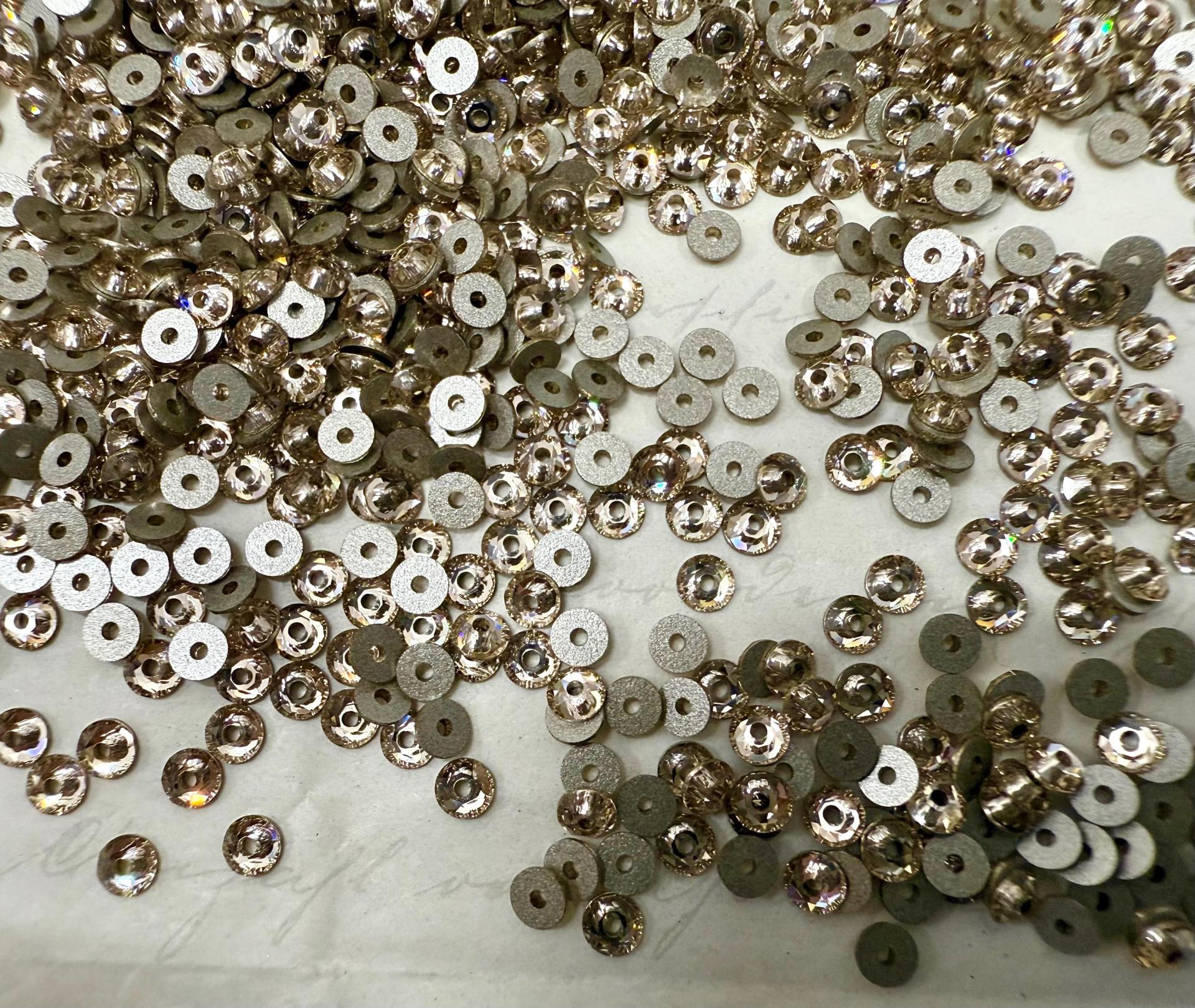Swarovski Light Silk 3MM Xirius Lochrose SEW ON STONES 3188 embroidery materials couture material