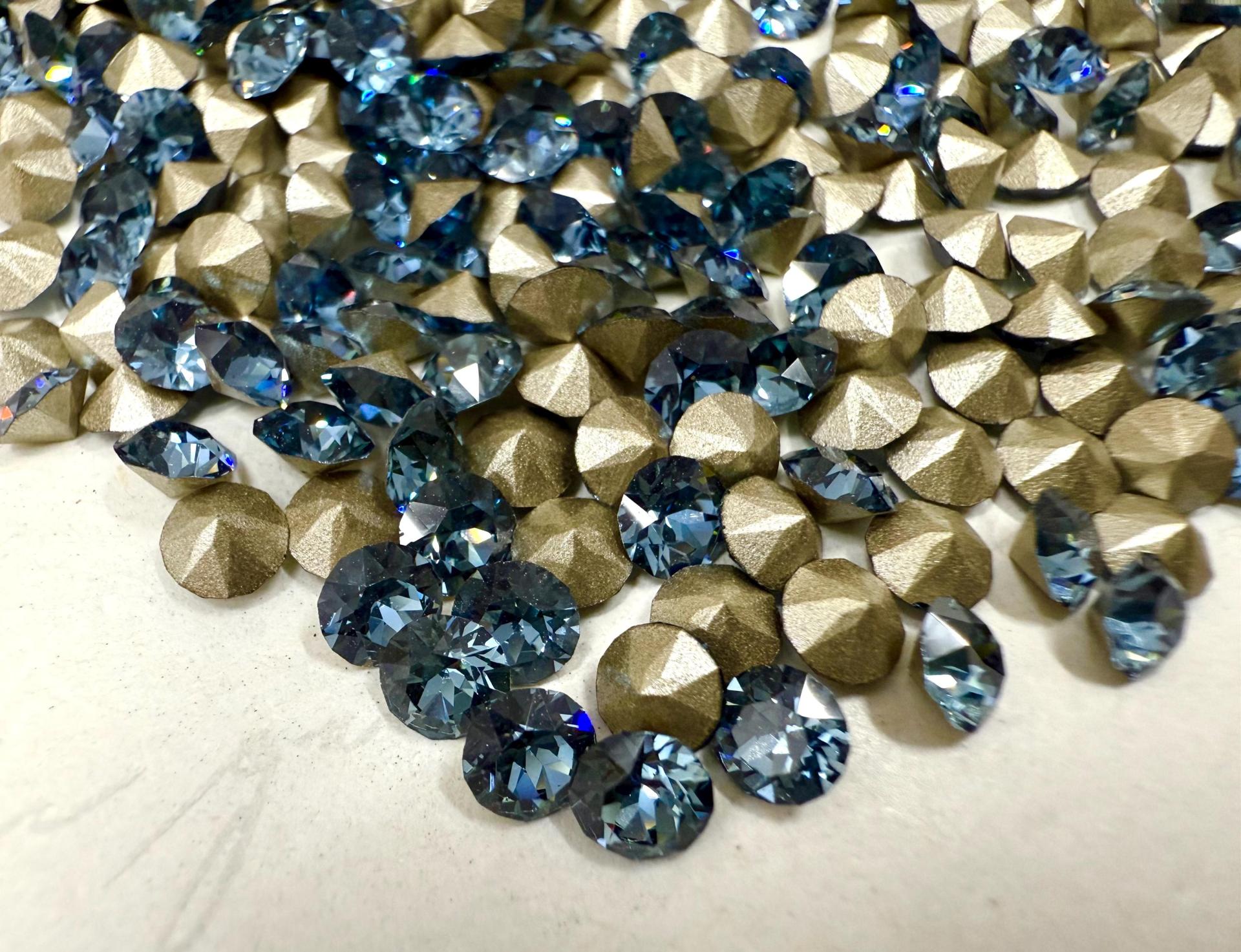 Swarovski Crystal PP32 4mm Denim Blue 1088 Xirius Chatons Vintage Swarovski rhinestones zirconium Crystal Clay Jewelry Repair