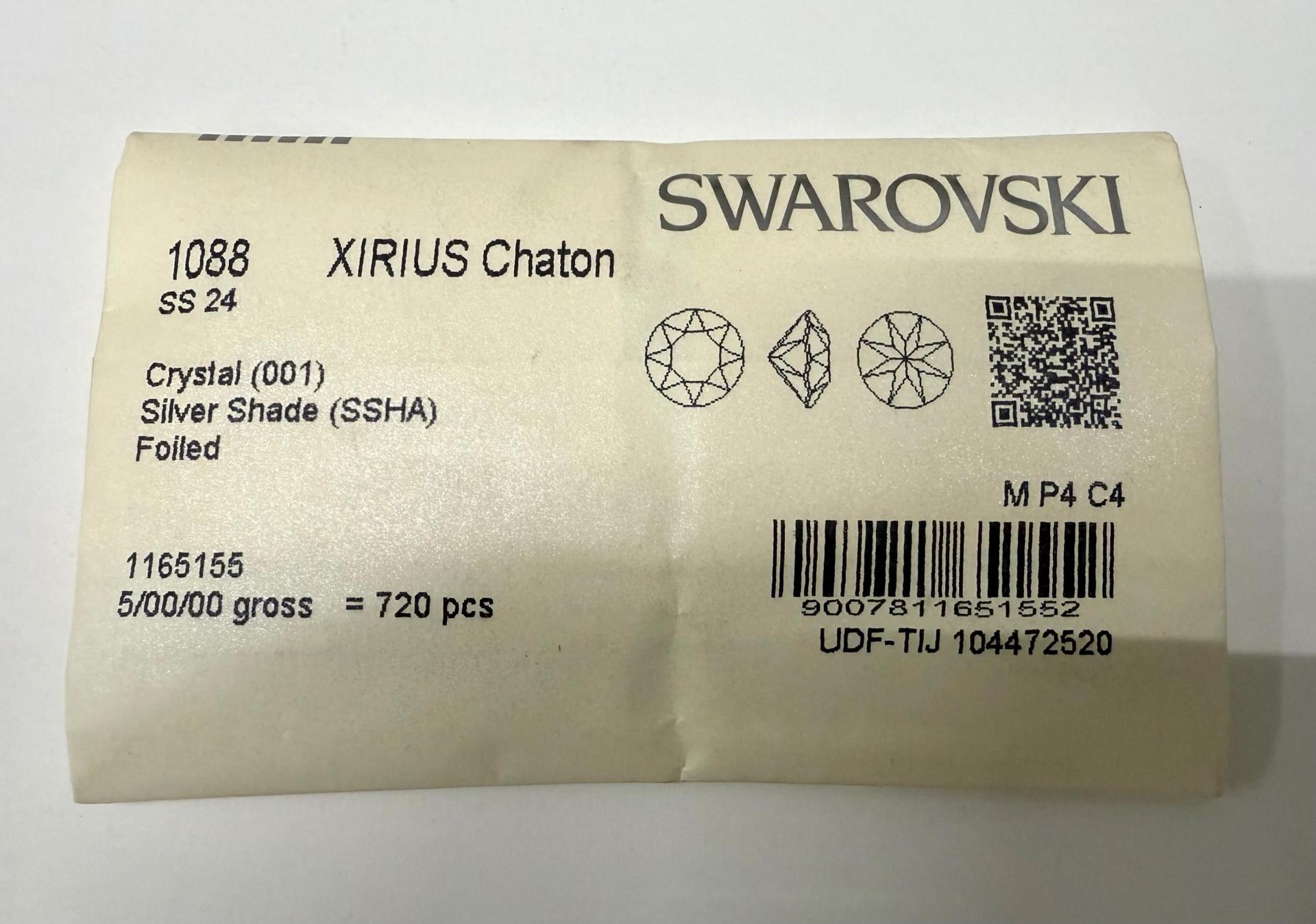 Swarovski Crystal 24ss Crystal Silver Shade 1088 Chatons Swarovski rhinestones zirconium Crystal Clay Jewelry Repair