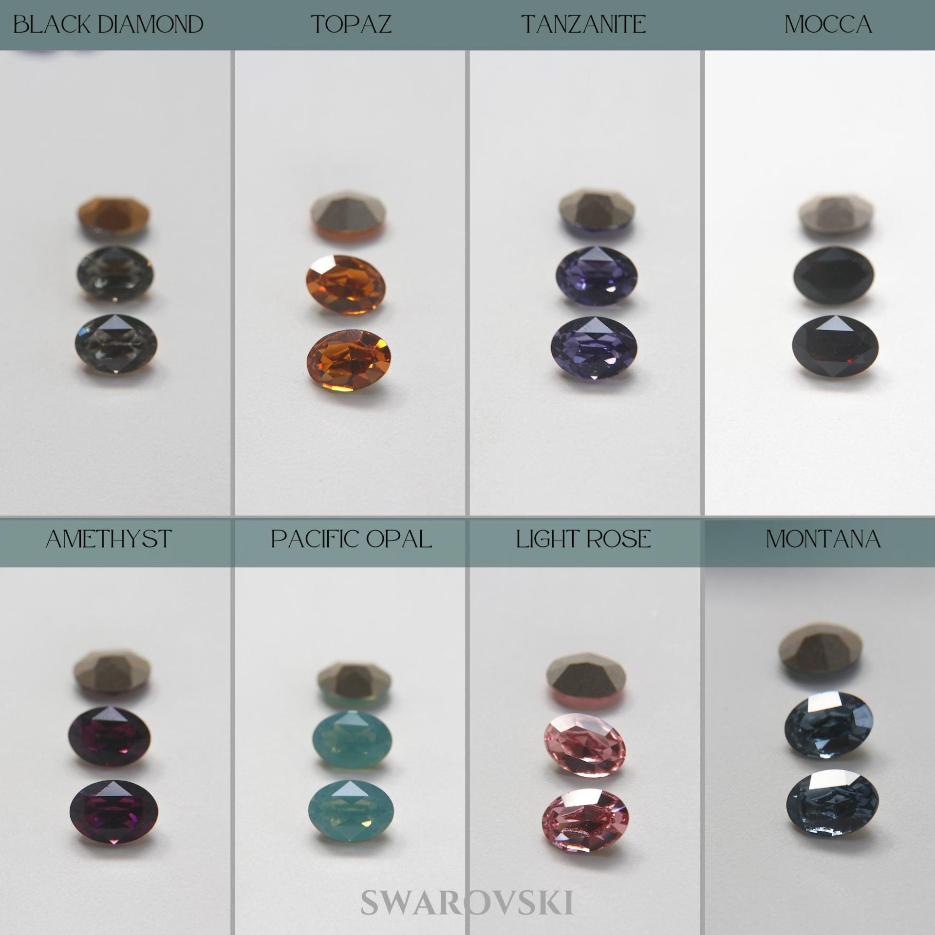 Vintage Swarovski 14x10 mm Crystal Fancy Oval Shape 4128/4100 Premier Crystal Rhinestones Stone gemstones jewlery making color zirconium